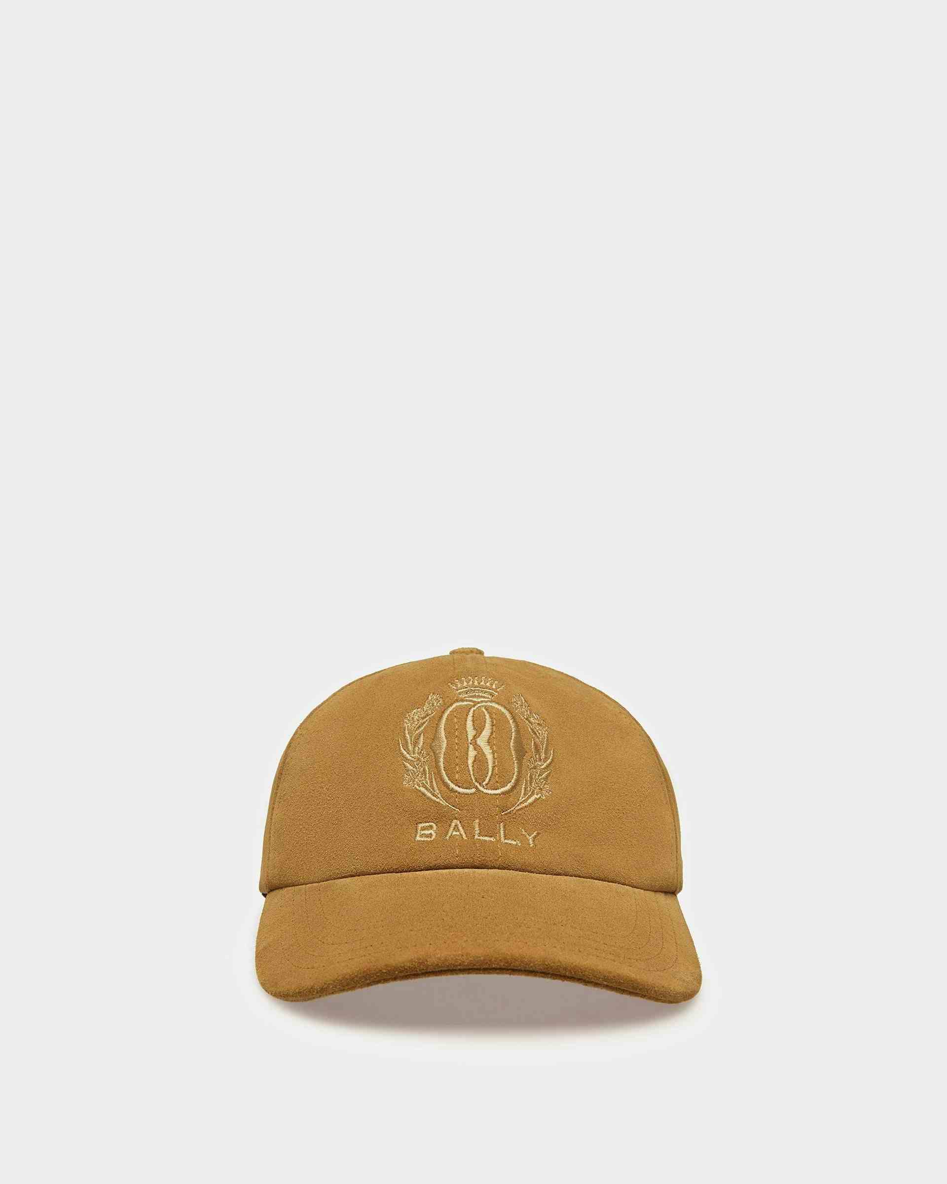 Embroidered Baseball Hat In Desert Leather - Men's - Bally