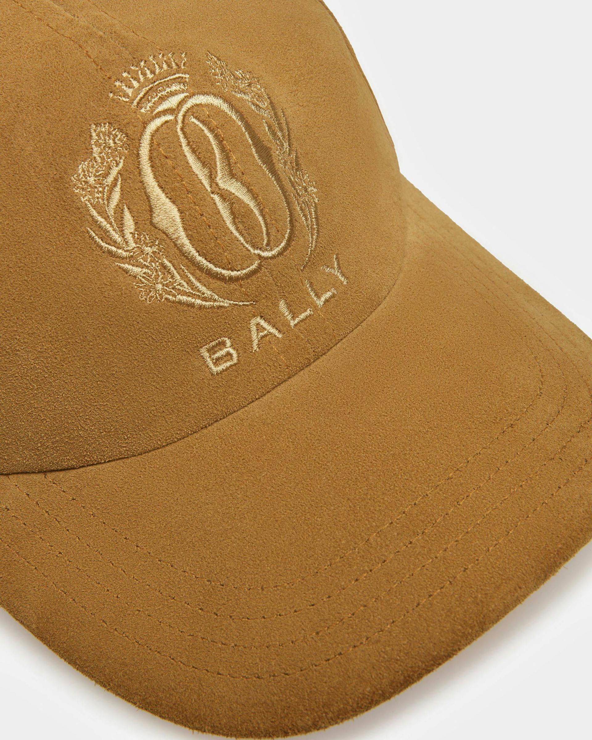 Embroidered Baseball Hat In Desert Leather - Men's - Bally - 04