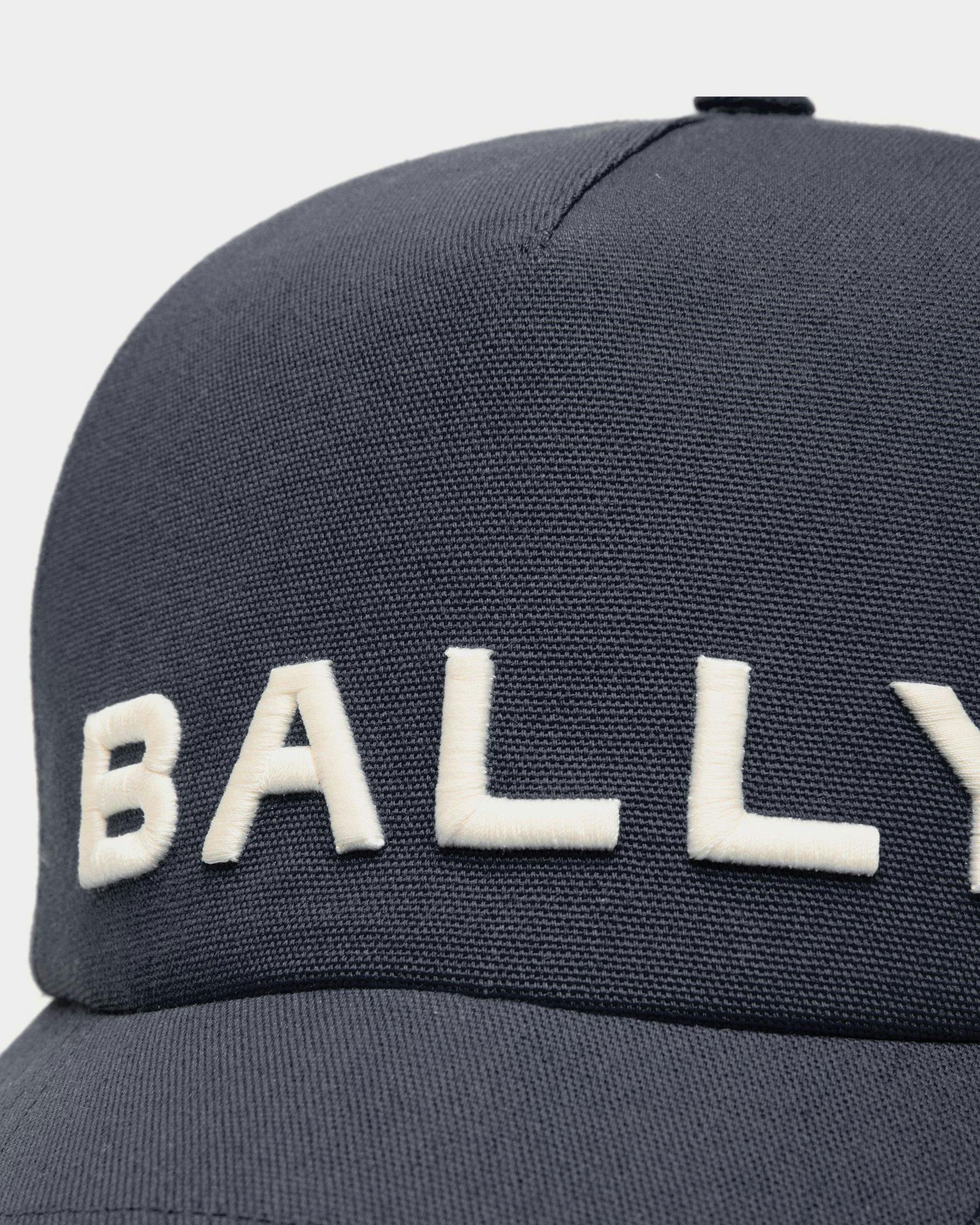 Embroidered Logo Baseball Hat In Midnight Cotton - Men's - Bally - 03
