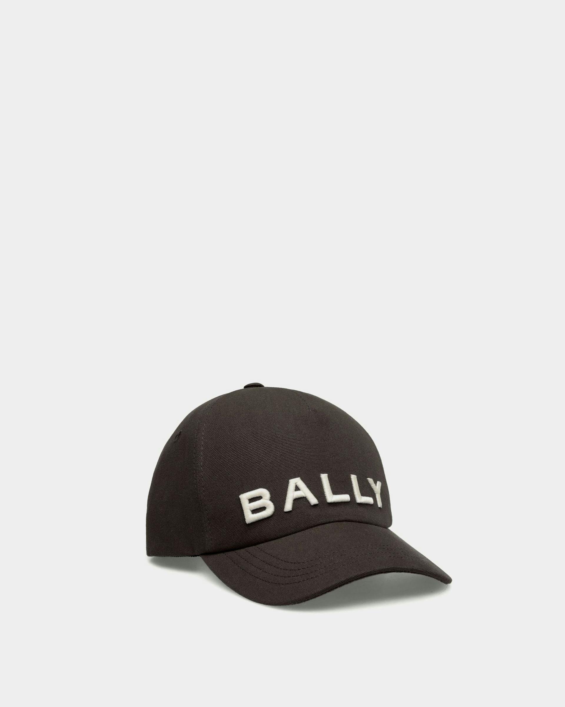 Embroidered Logo Baseball Hat In Black Cotton - Men's - Bally - 01