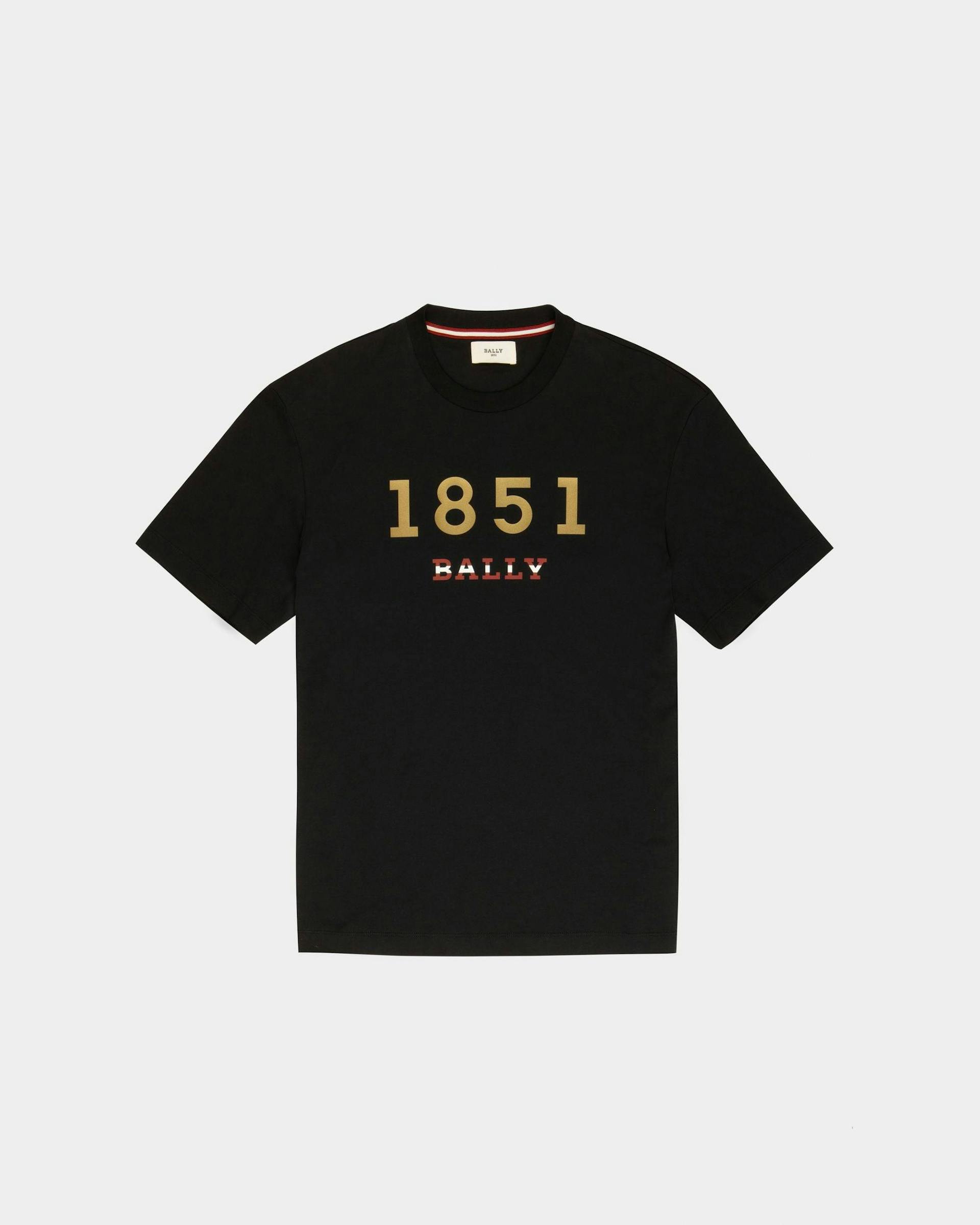 Cotton T-Shirt In Black - Men's - Bally - 01