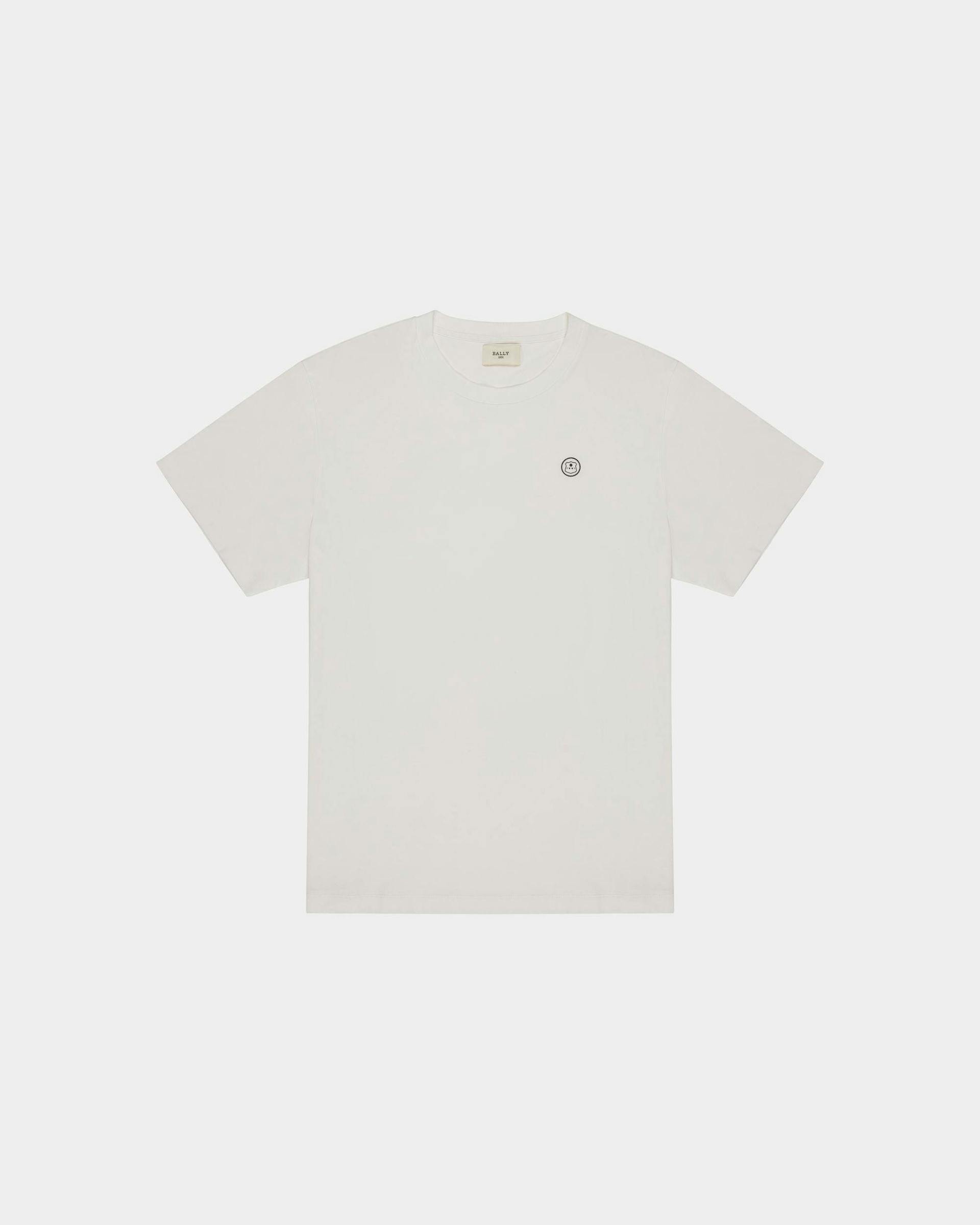 Bally Stamp Logo Cotton T-Shirt In White - Men's - Bally - 01