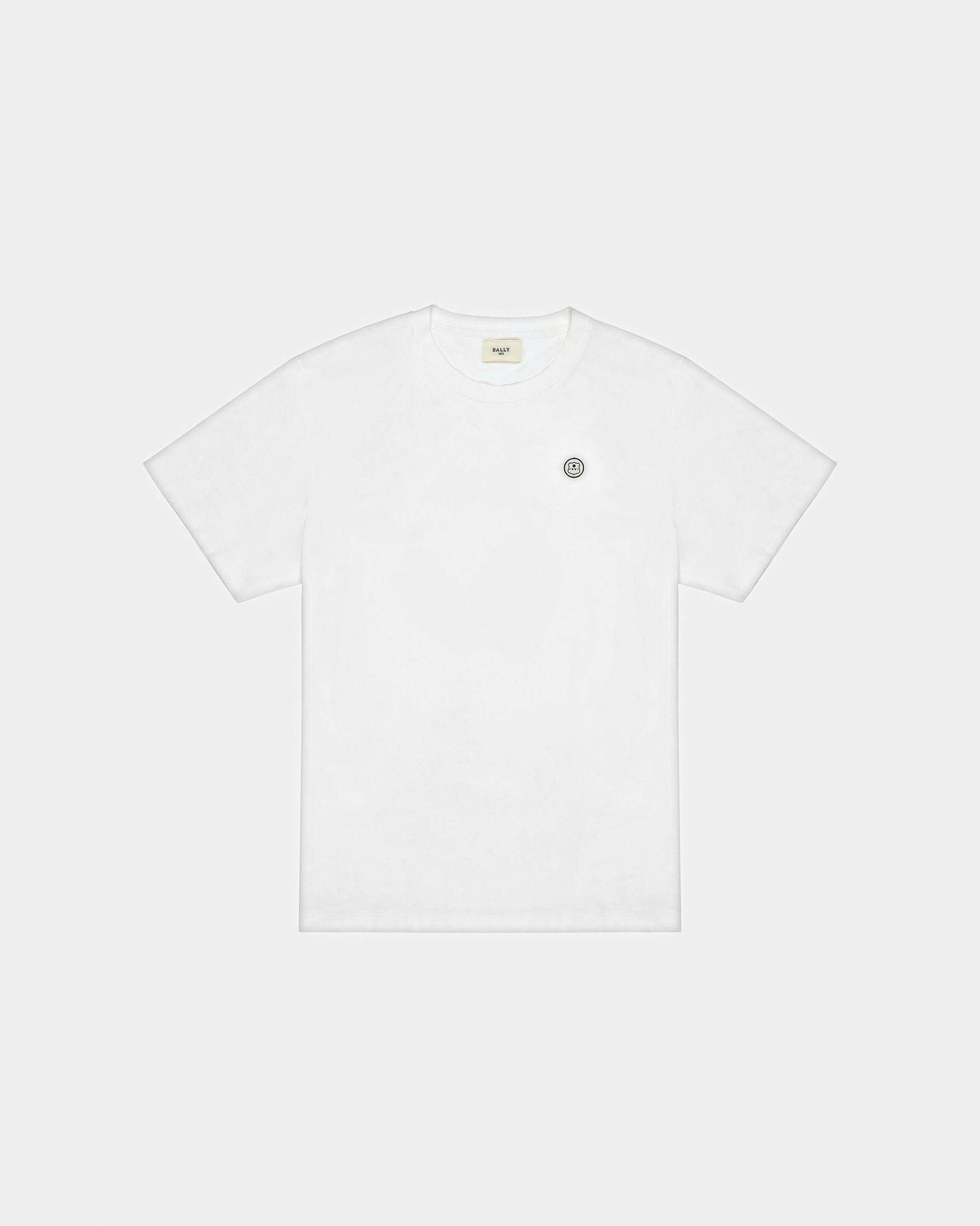 T-Shirt Mit Bally-Stempellogo Baumwoll-T-Shirt In Weiß - Herren - Bally - 01