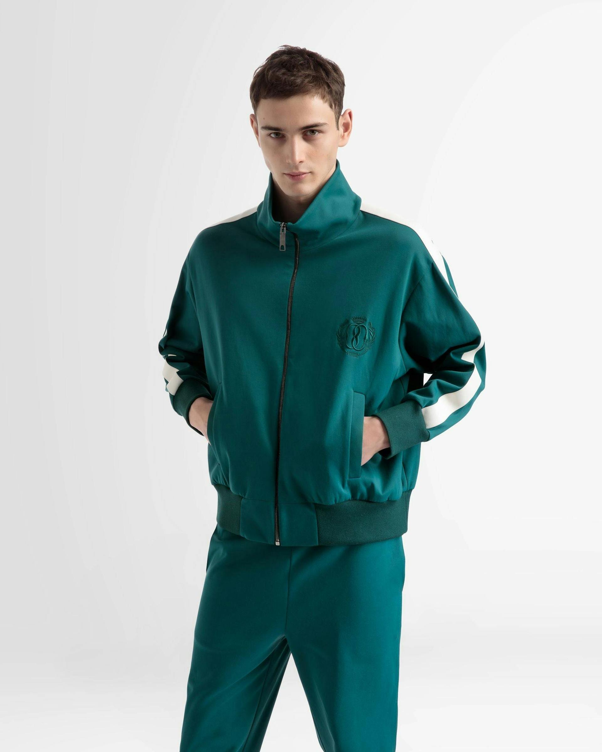 Sports Jacket In Green Cotton Mix - Men's - Bally - 02