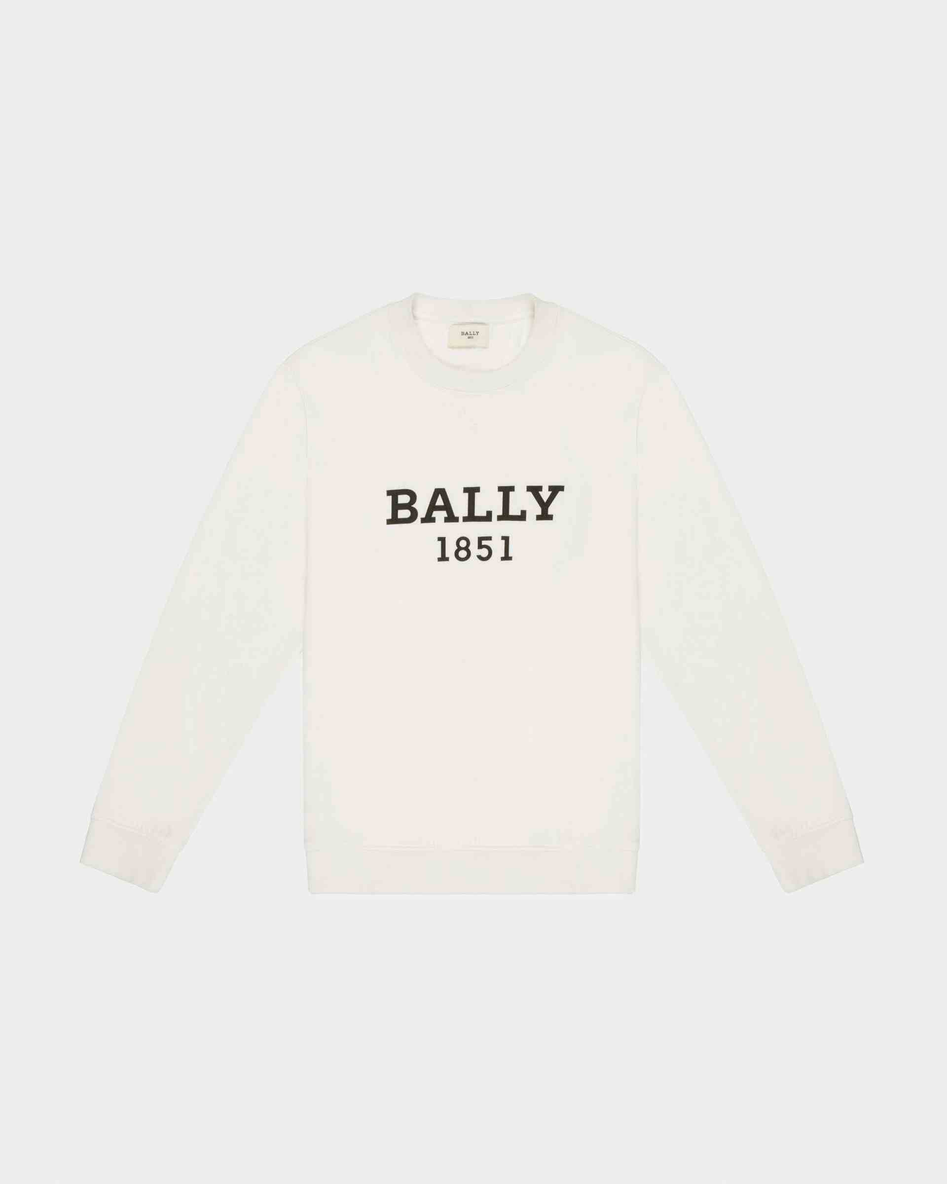 Organic Cotton Sweatshirt In White - Men's - Bally