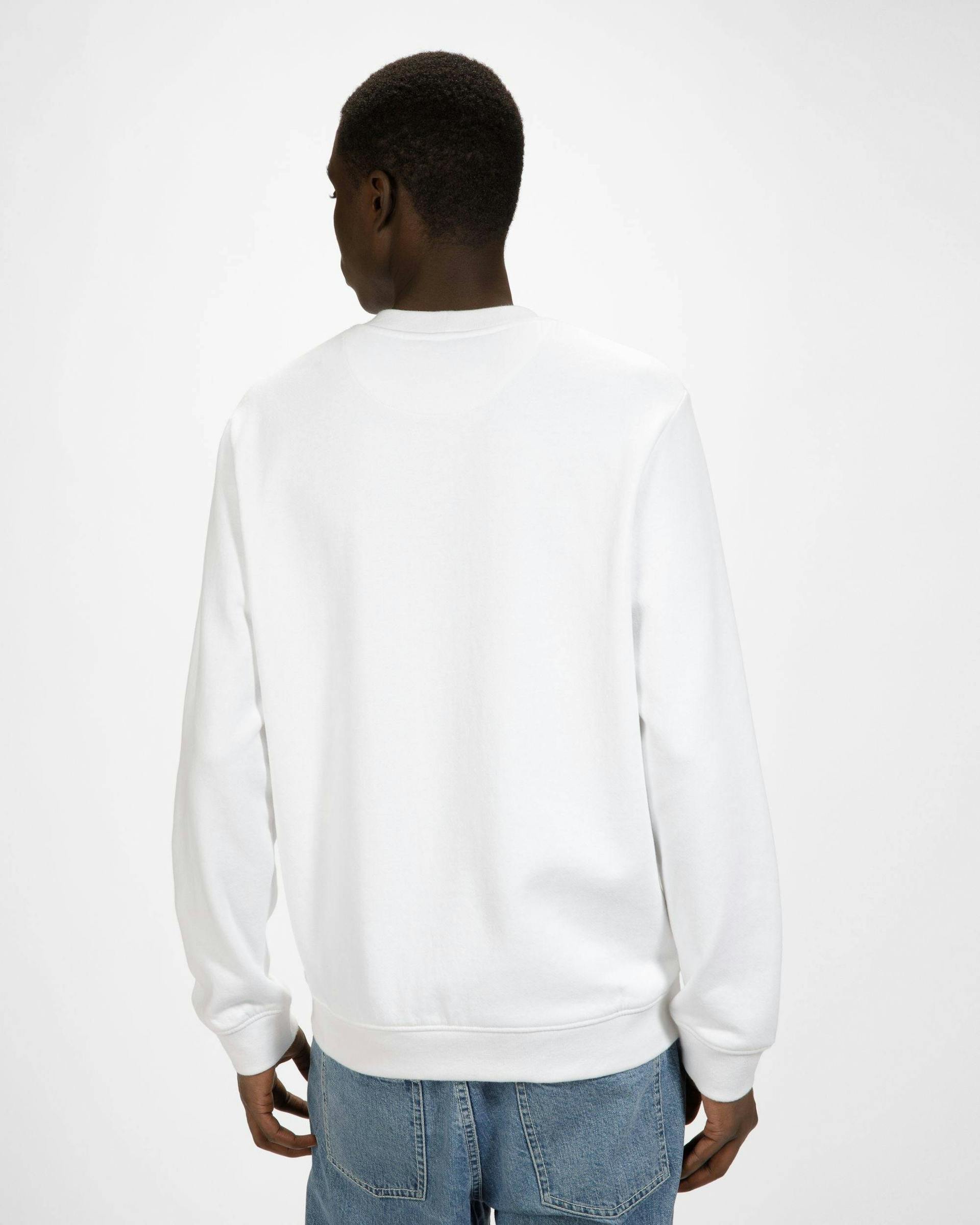 Sweat-Shirt Blanc En Coton Biologique - Homme - Bally - 03