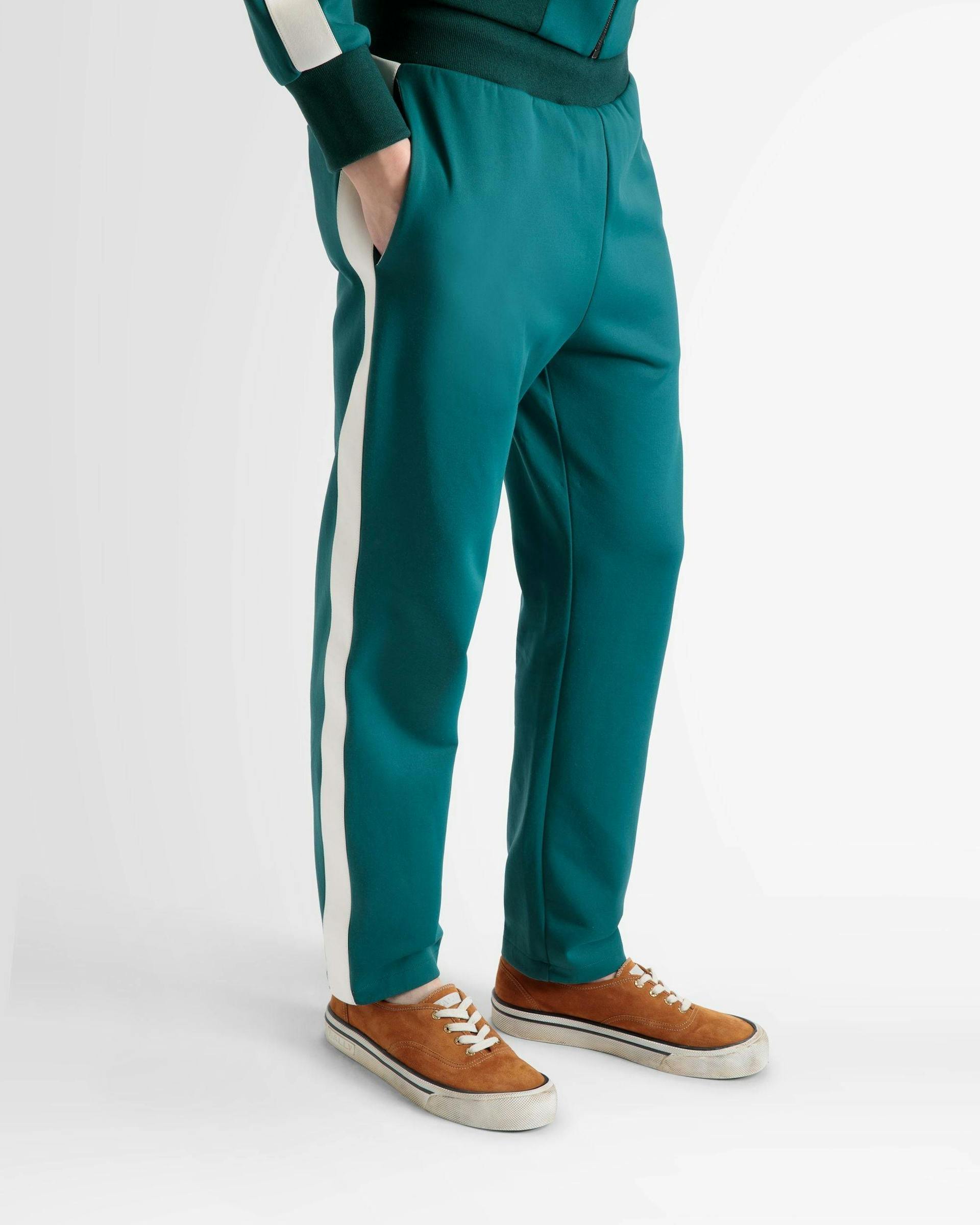 Sports Pants In Green Cotton Mix - Men's - Bally - 03