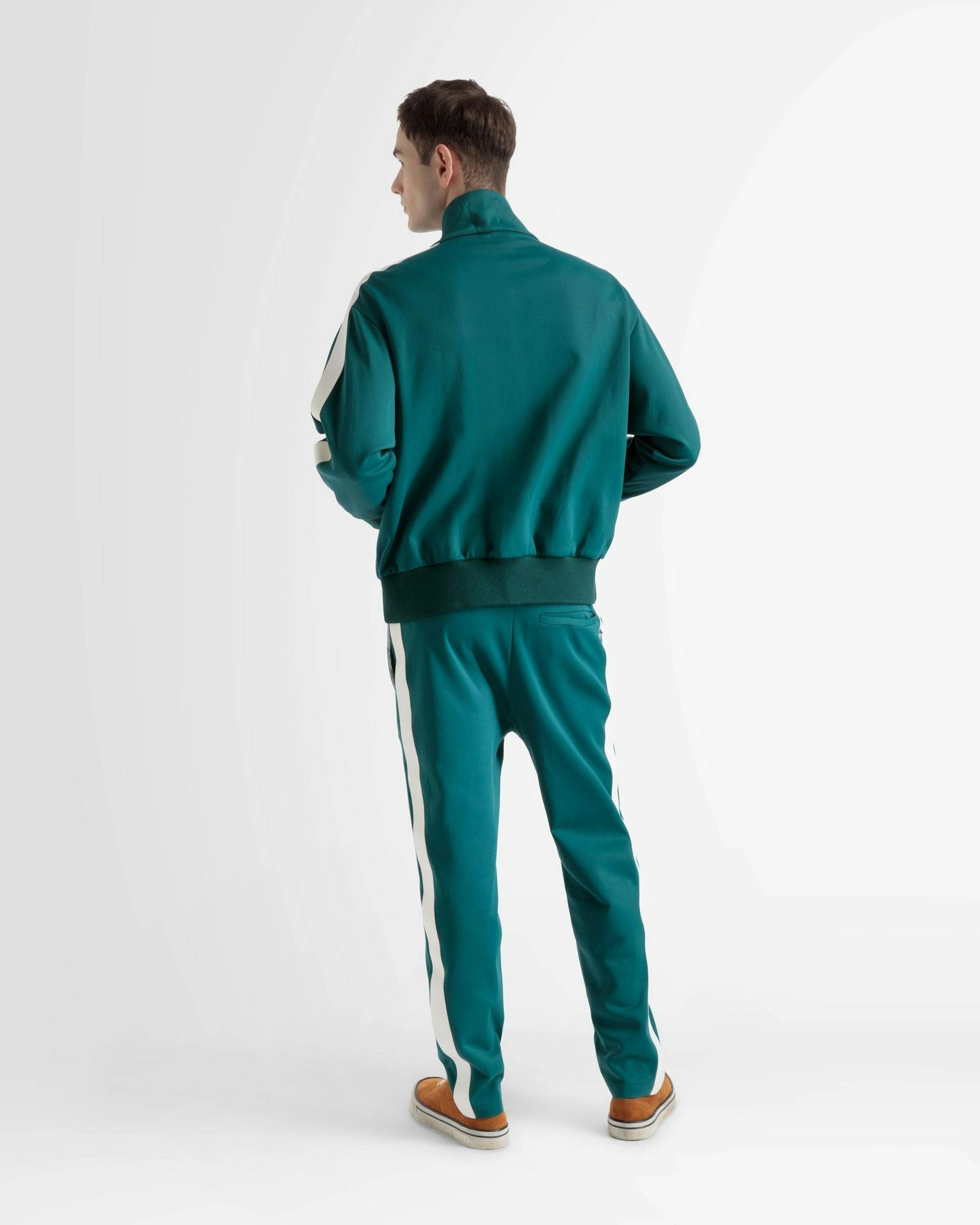 Sports Pants In Green Cotton Mix - Men's - Bally - 06