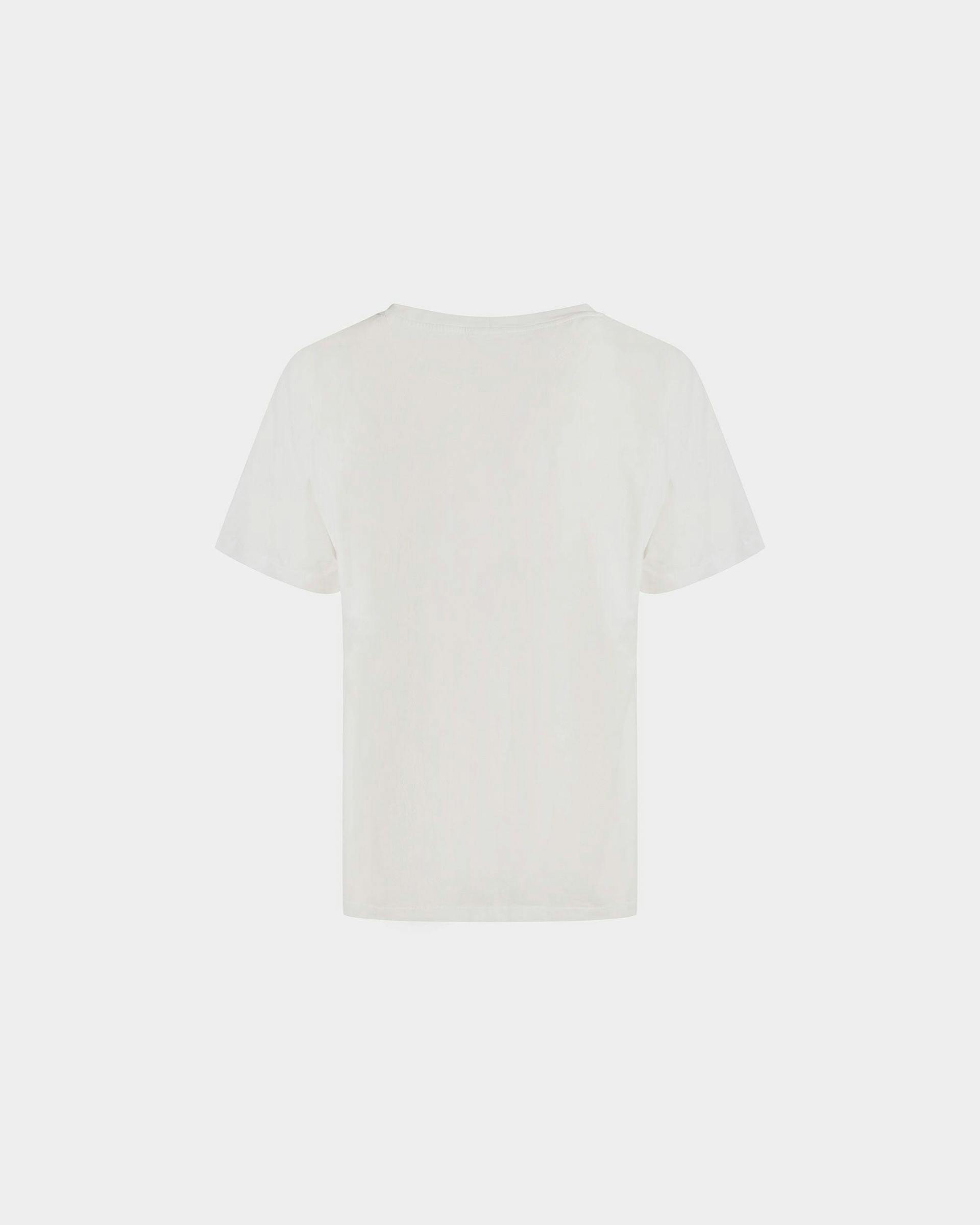 Men's Foiled T-Shirt In White Cotton | Bally | Still Life Back