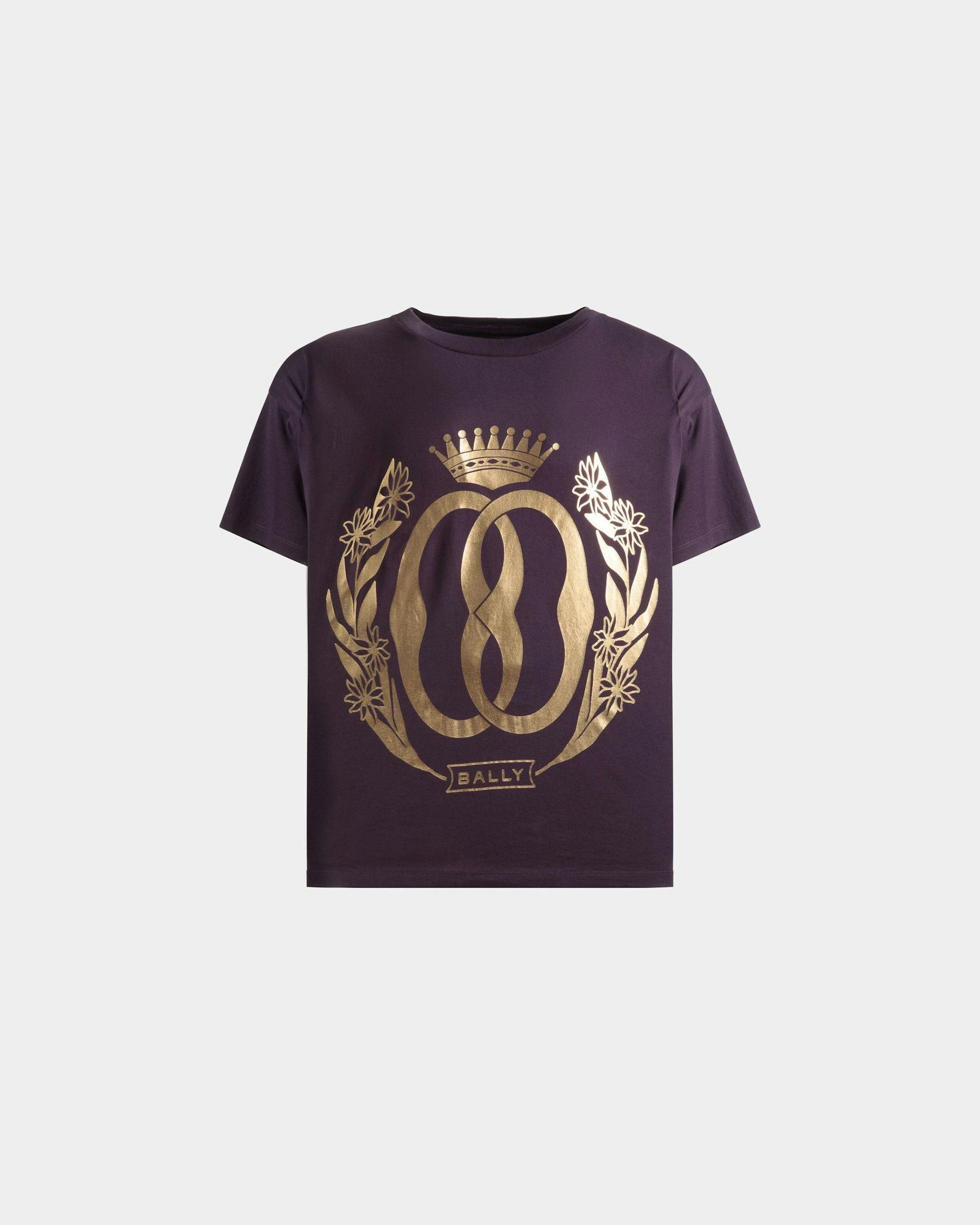 T-shirt avec adhésif En coton orchidée - Homme - Bally - 01