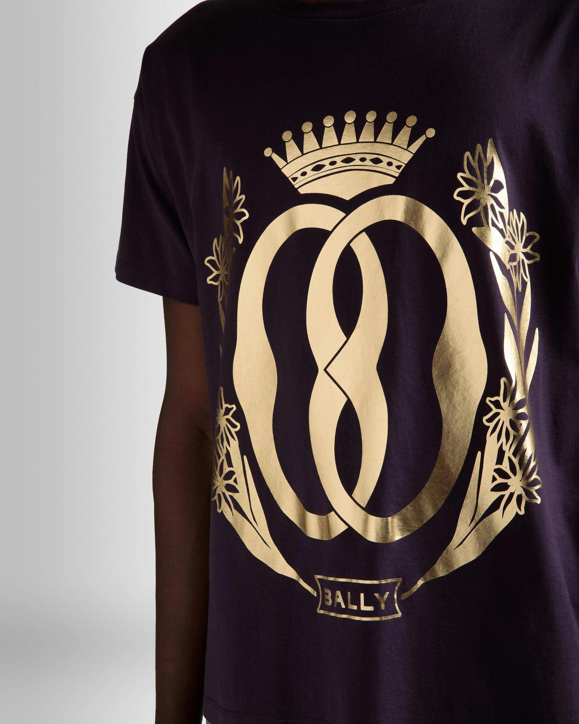 T-shirt avec adhésif En coton orchidée - Homme - Bally - 04