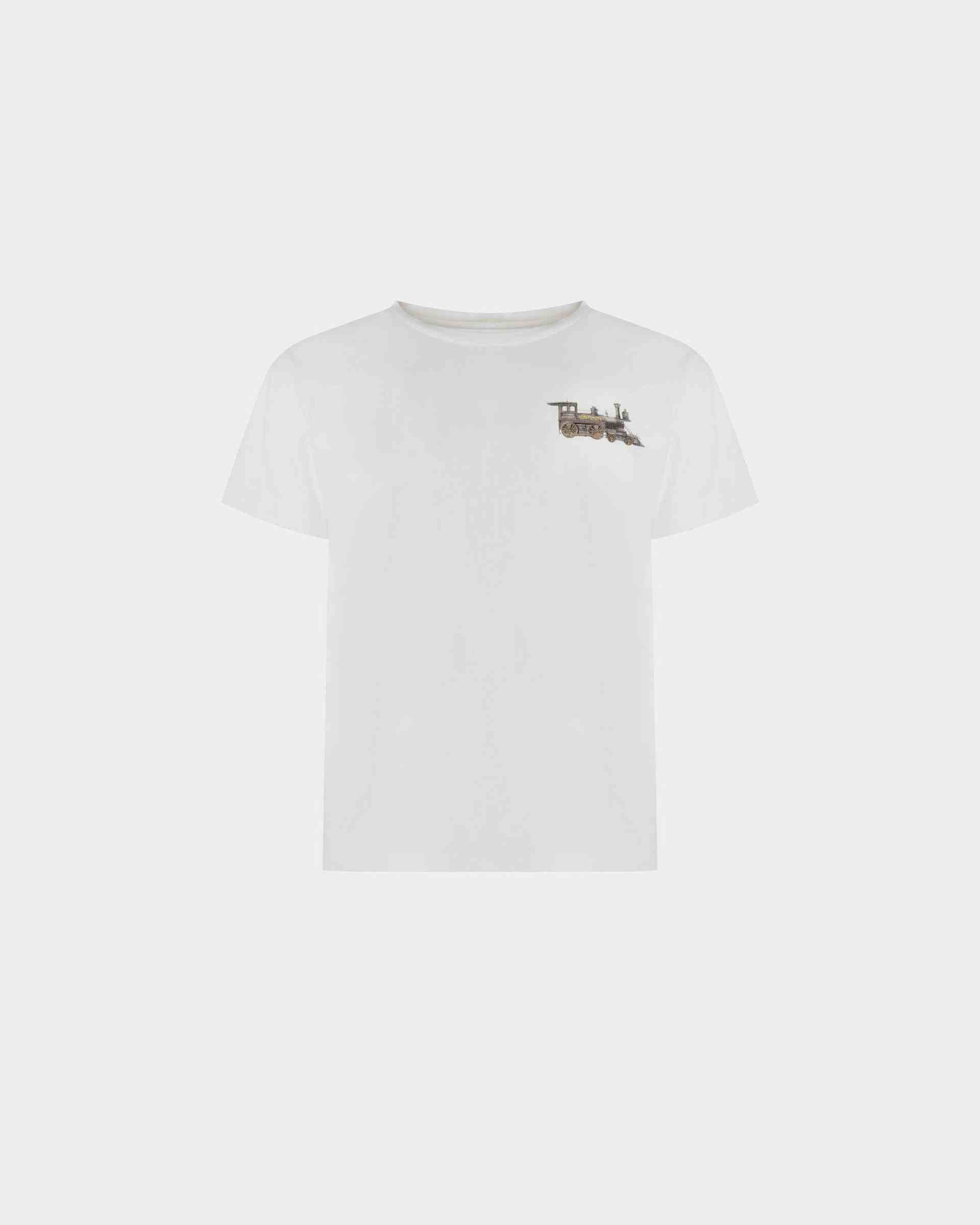 T-shirt motif Train En coton blanc - Homme - Bally