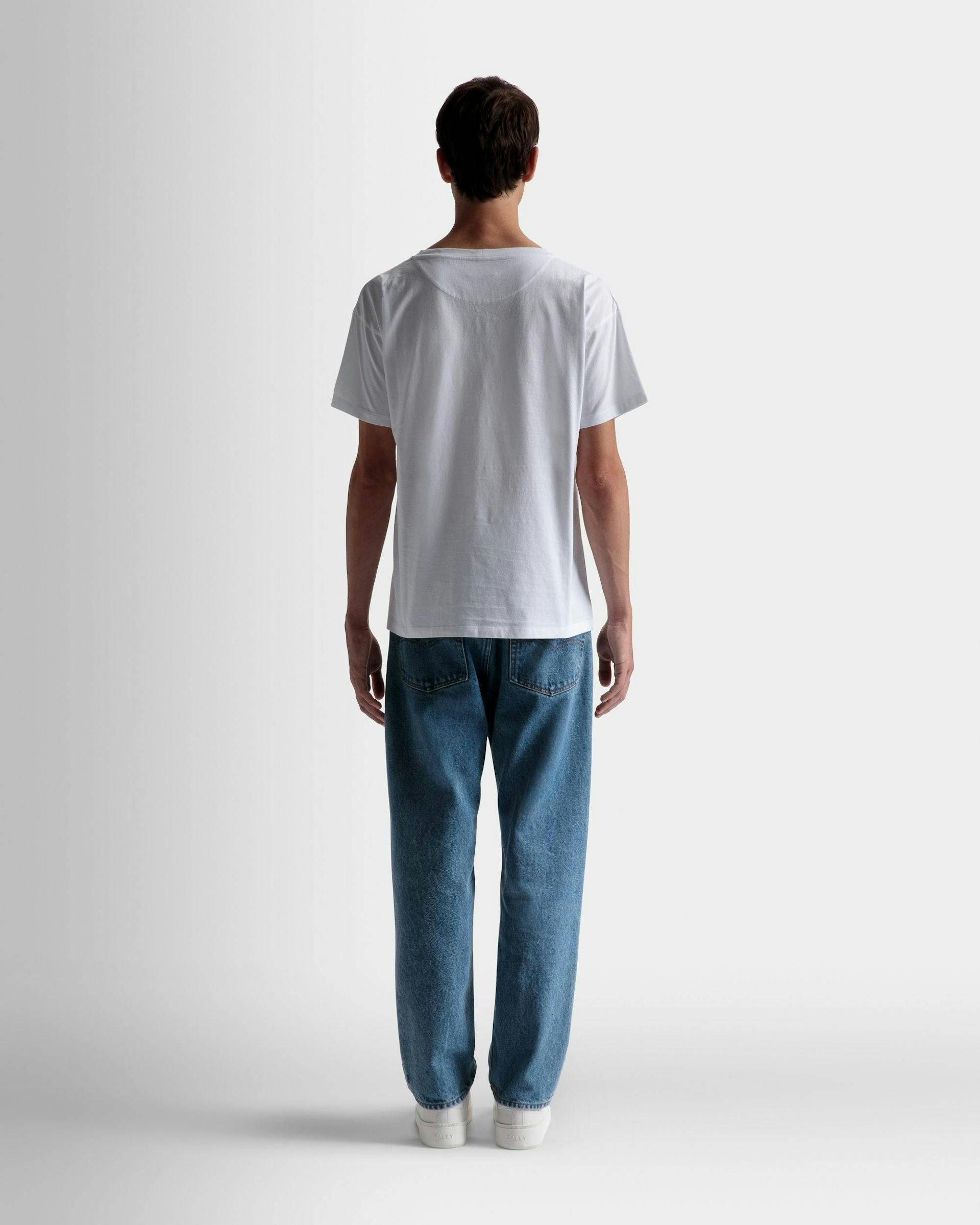 T-shirt motif Train En coton blanc - Homme - Bally - 06