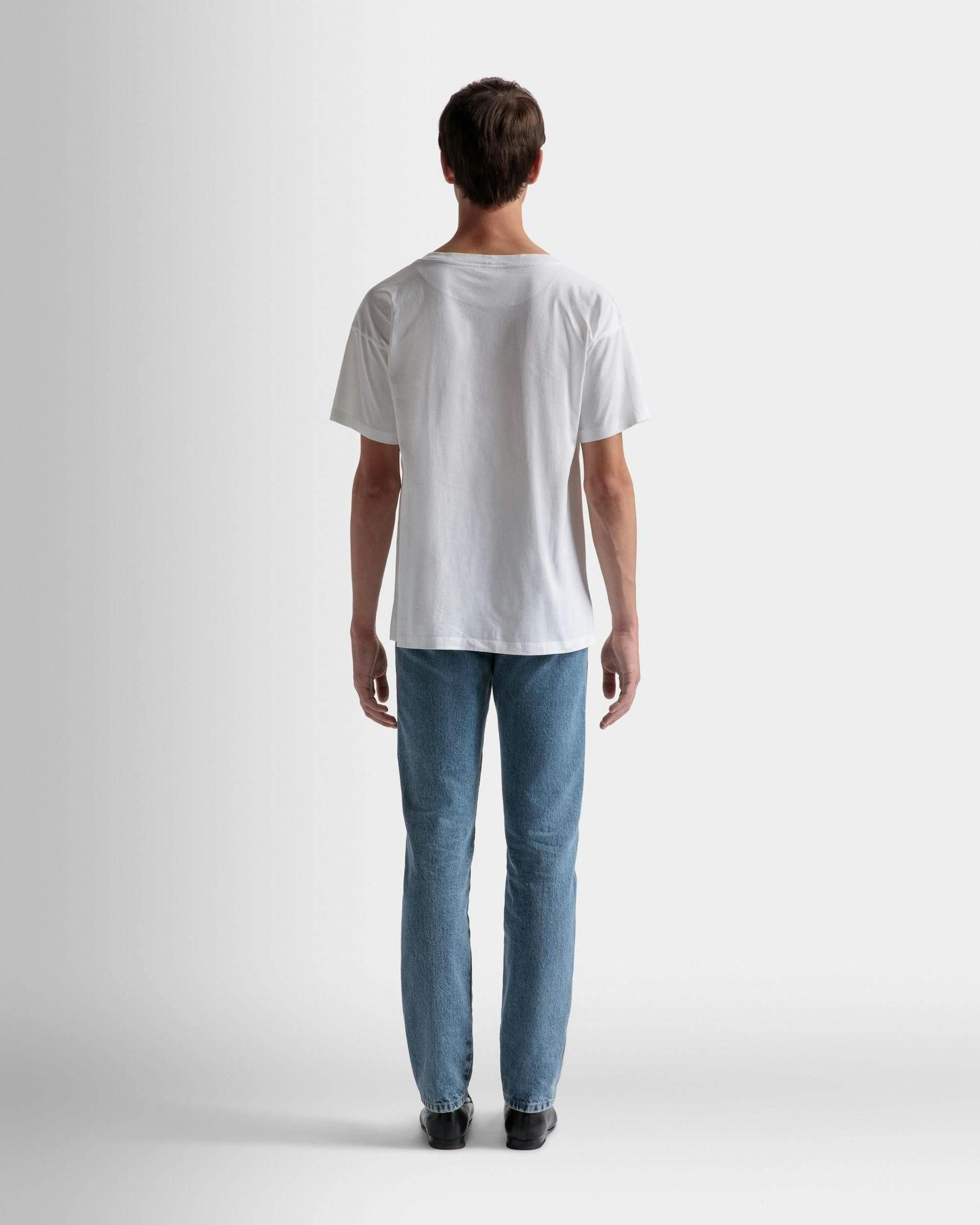 Printed T-Shirt En Coton Blanc - Homme - Bally - 06