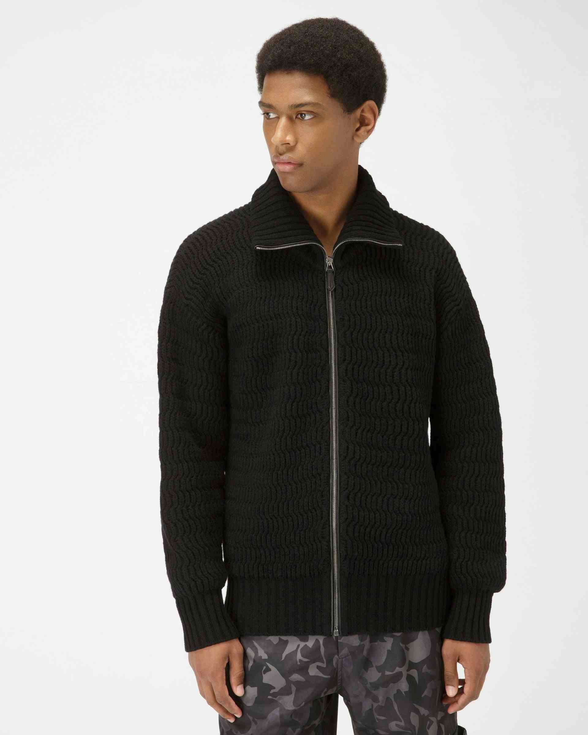 Wool And Cashmere Roll Neck In Black - Men's - Bally