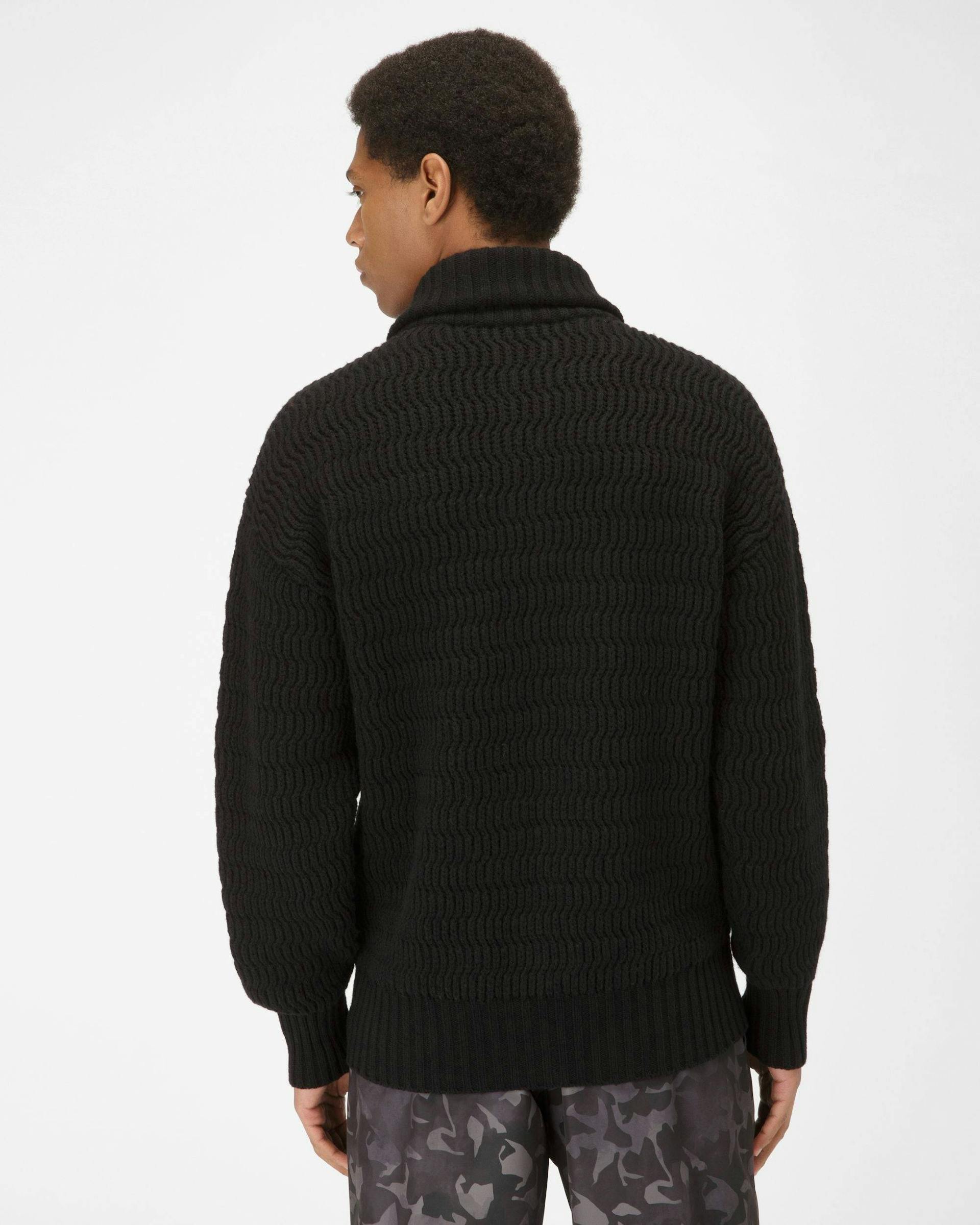 Wool And Cashmere Roll Neck In Black - Men's - Bally - 03