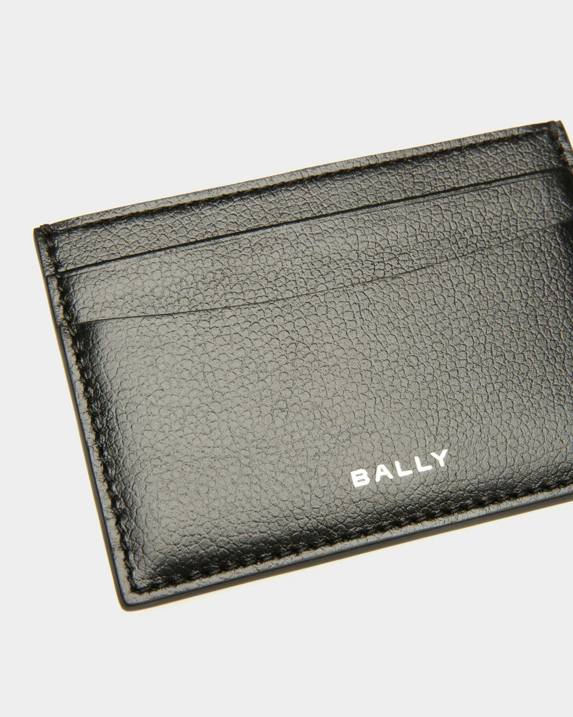 Banque Business Card Holder In Black Leather - Men's - Bally - 04