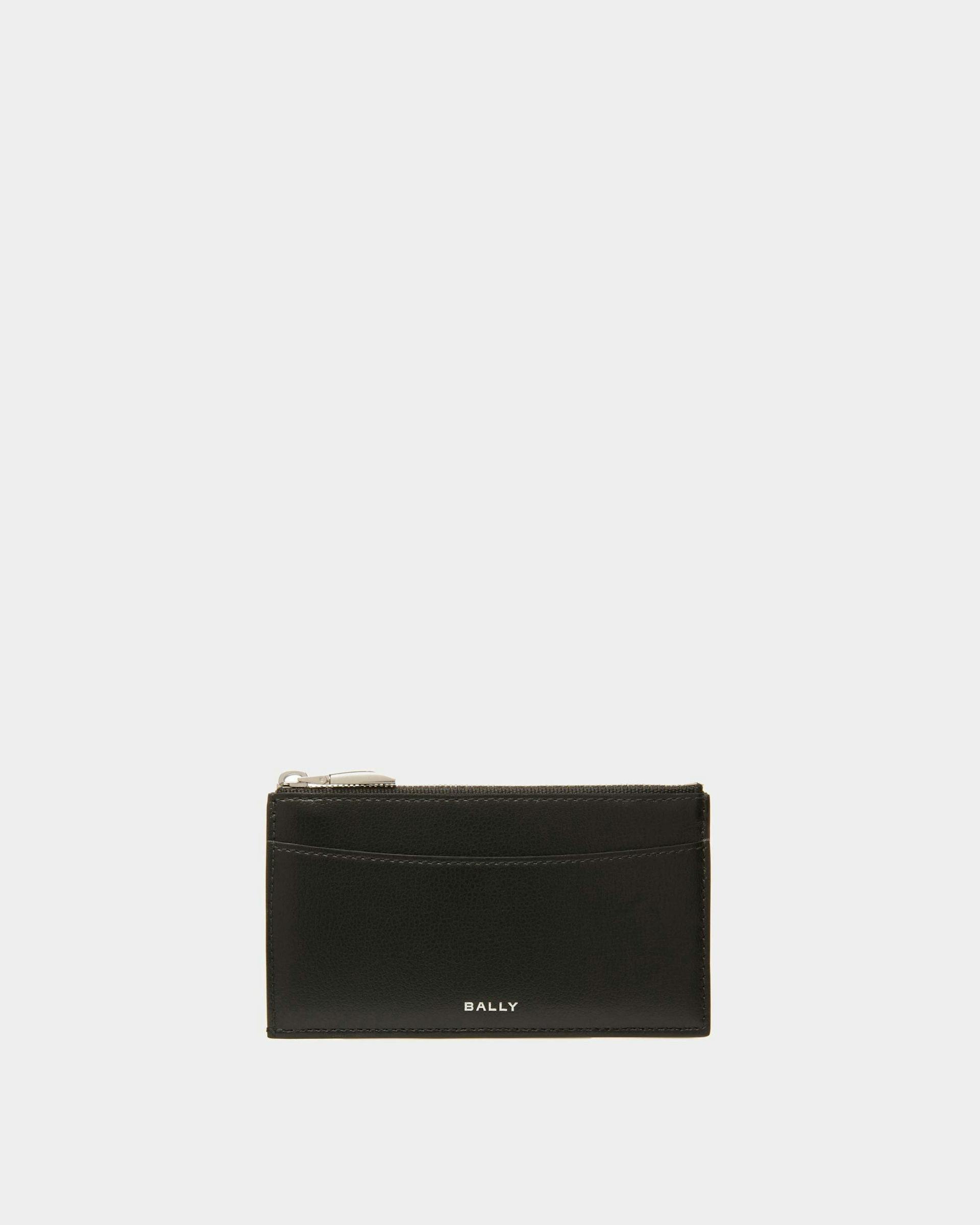 Men's Banque Business Card Holder In Black Leather | Bally | Still Life Front