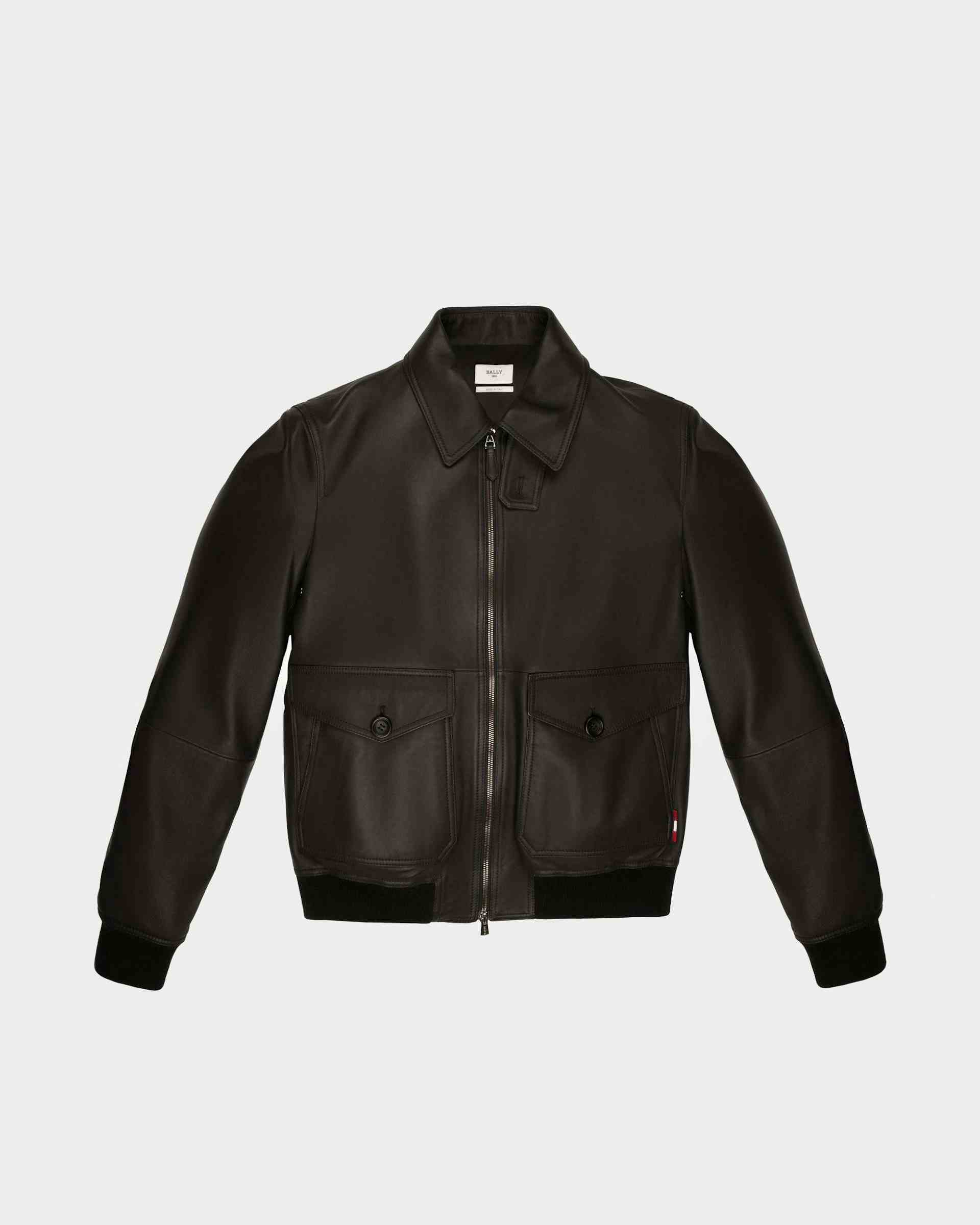 Leather Jacket In Black - Men's - Bally