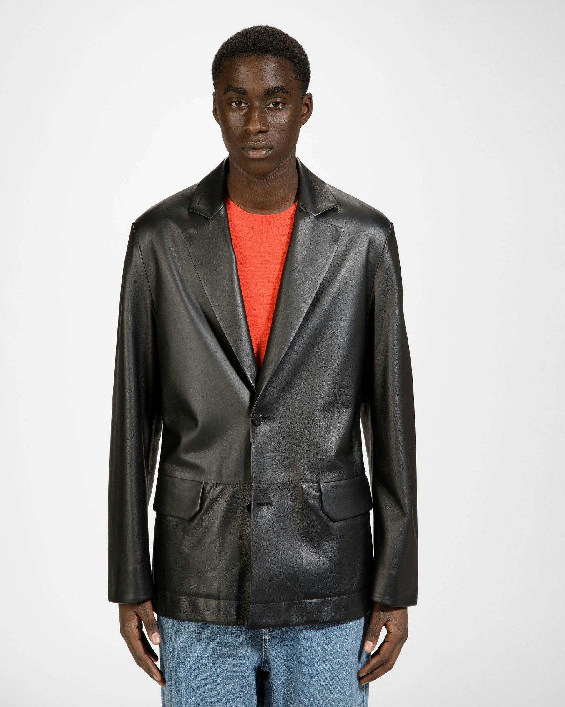Leather Jacket In Black - Men's - Bally - 01