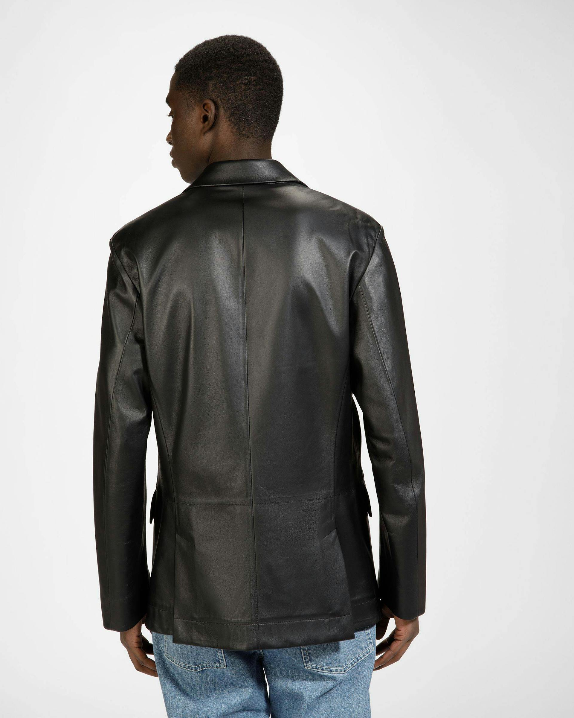 Leather Jacket In Black - Men's - Bally - 02