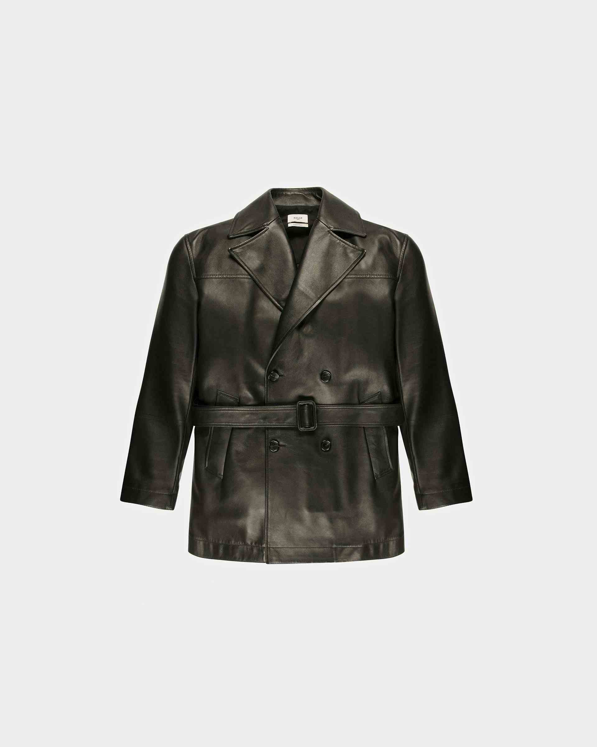 Leather Coat In Black - Men's - Bally