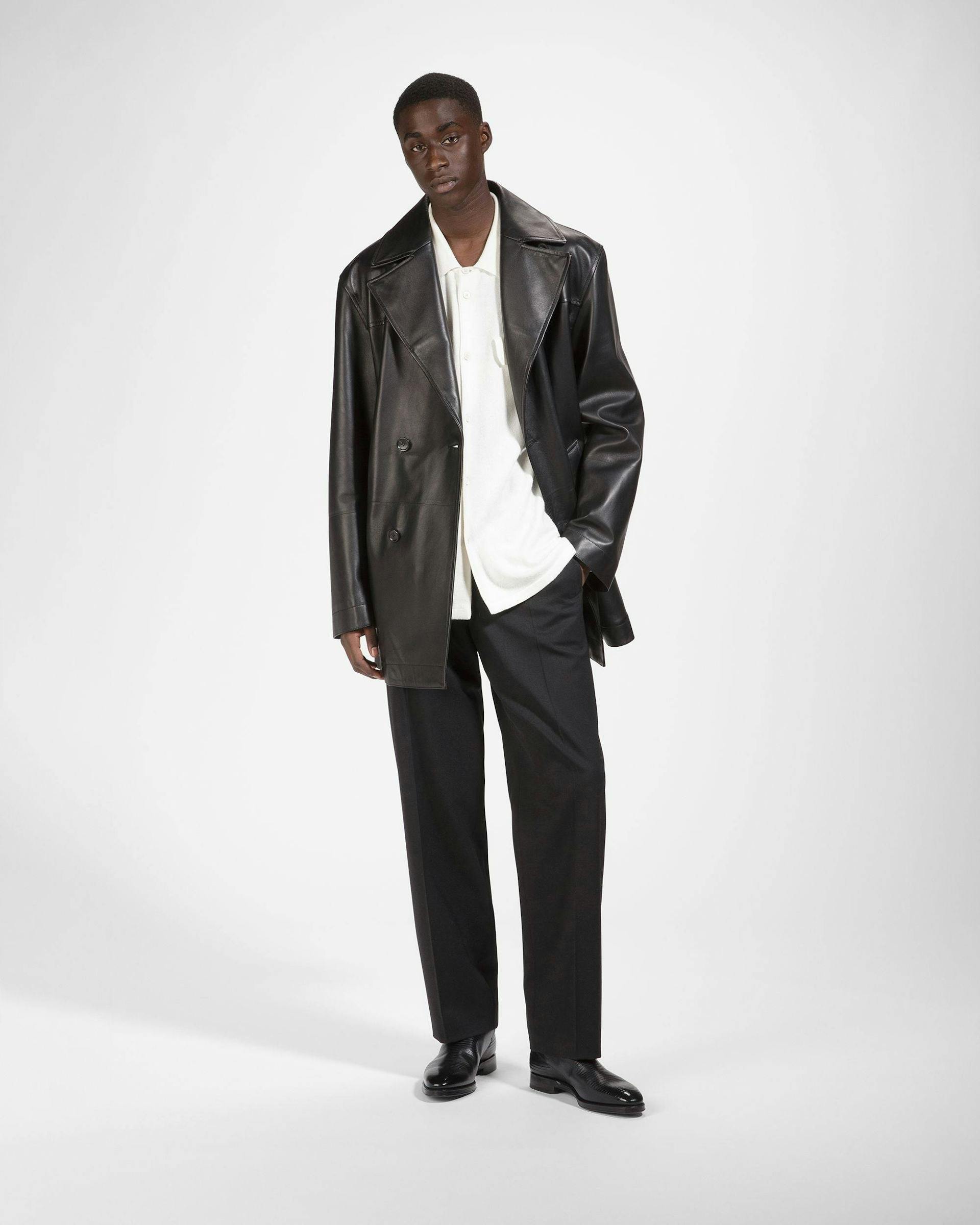 Leather Coat In Black - Men's - Bally - 02