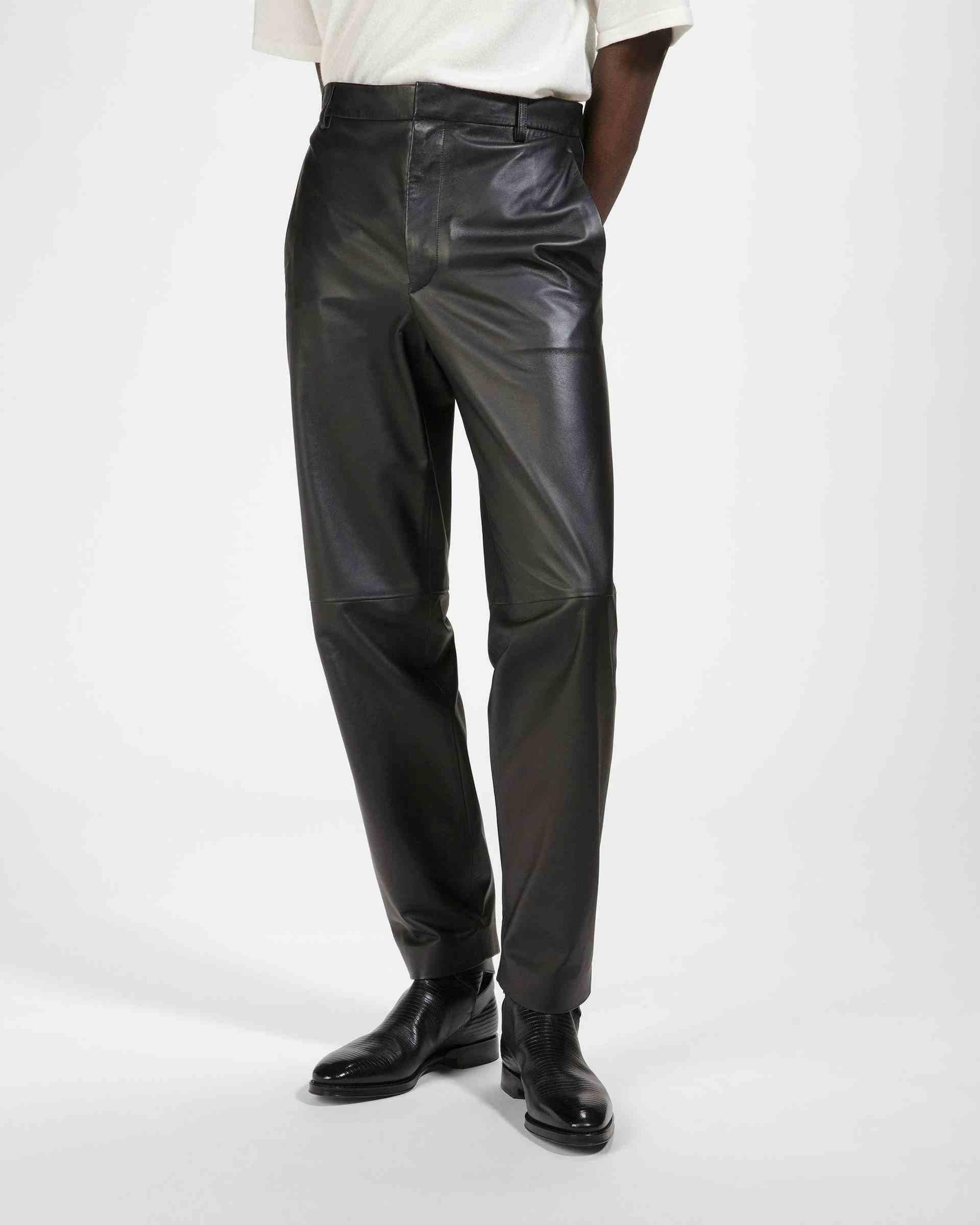 Leather Pants In Black - Men's - Bally