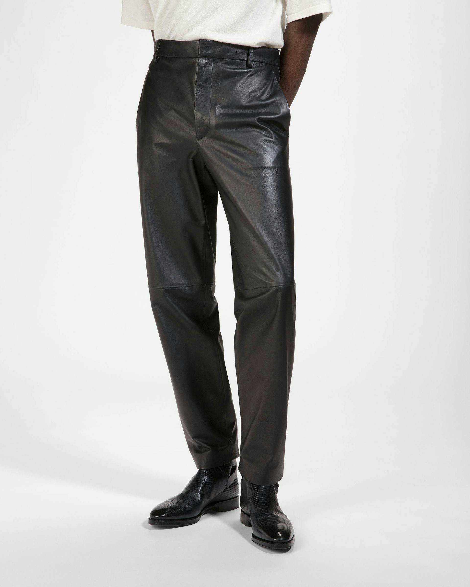 Leather Pants In Black - Men's - Bally - 01