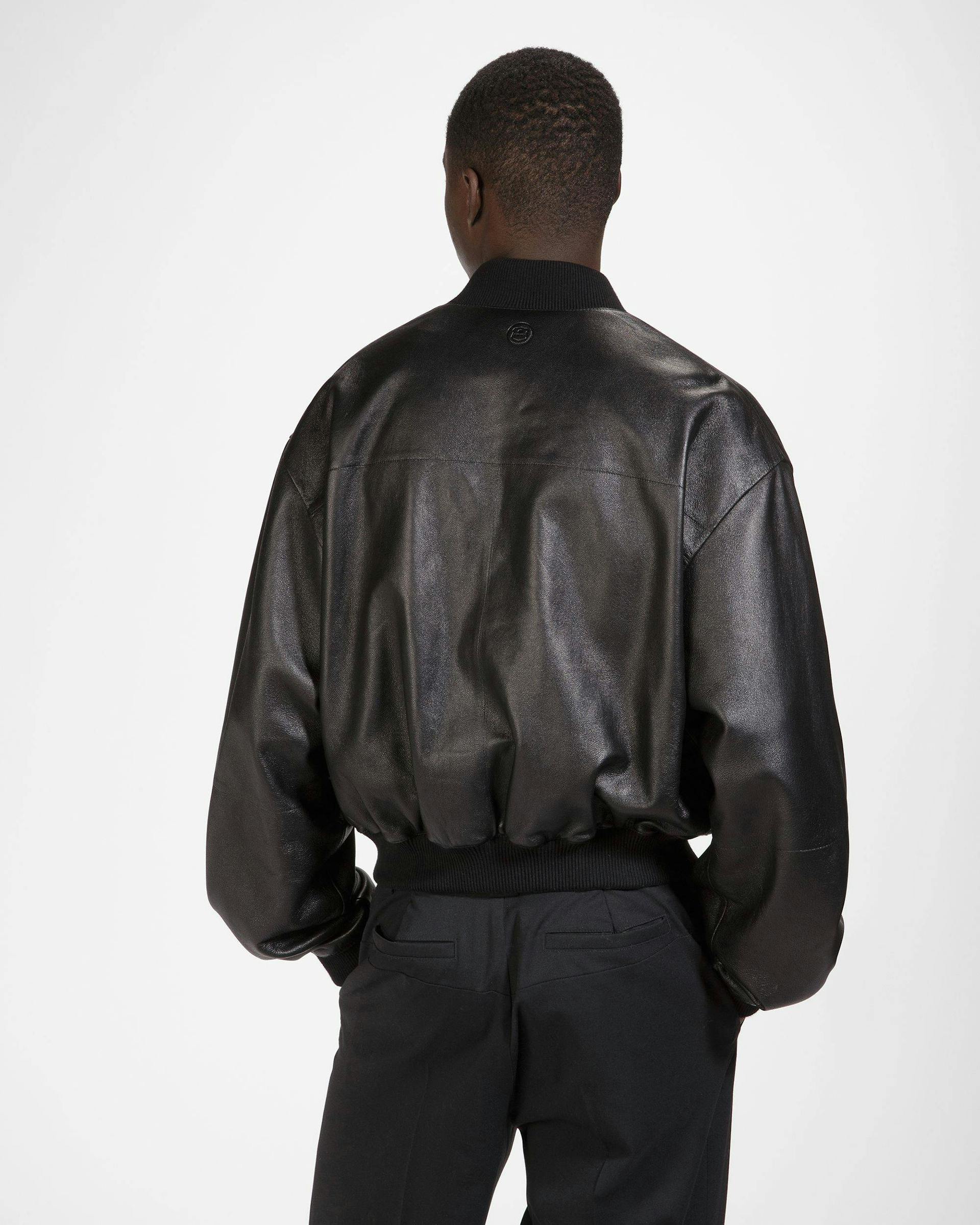 Leather Bomber Jacket In Black - Men's - Bally - 02