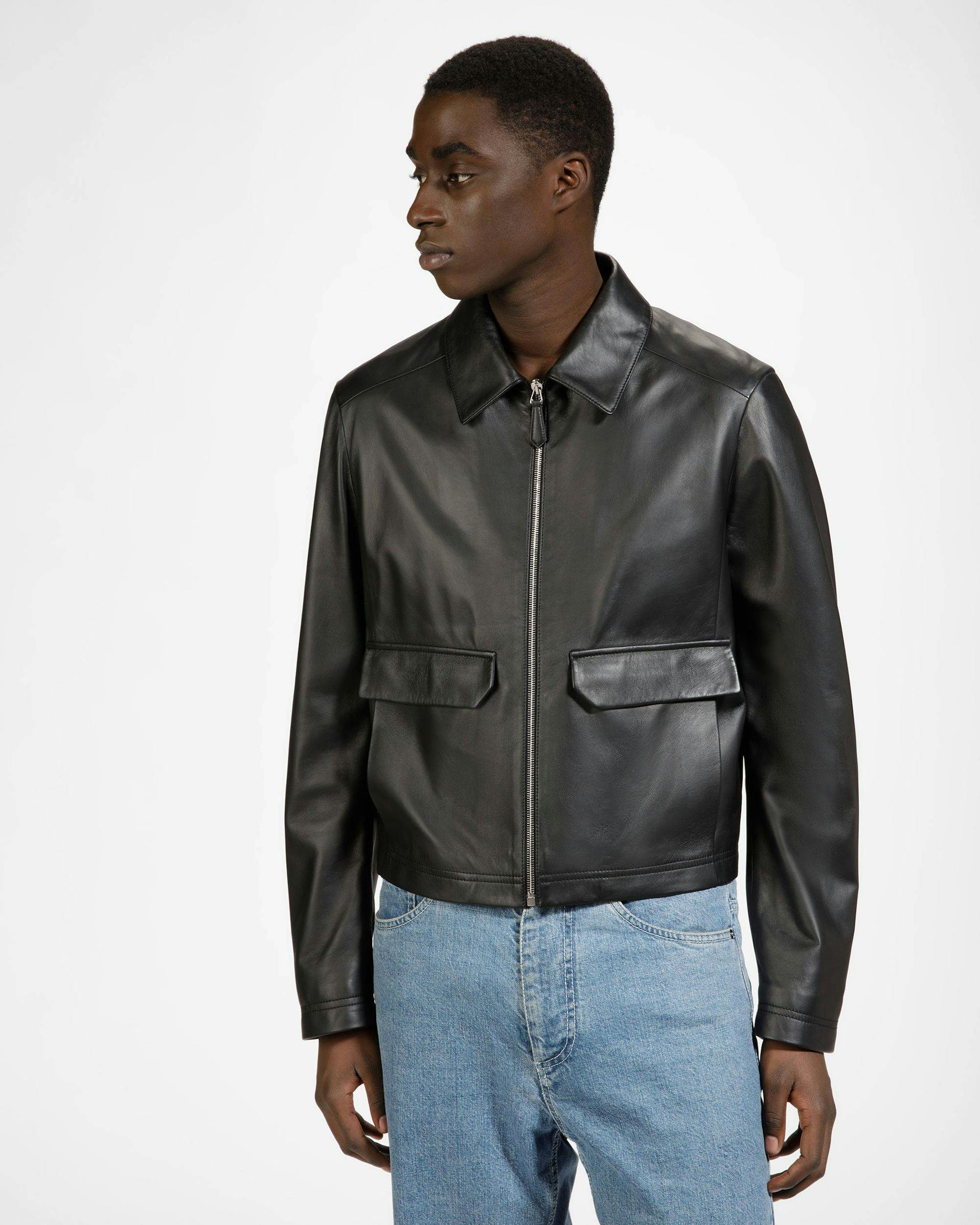 Leather Patch Pocket Jacket In Black - Men's - Bally - 03