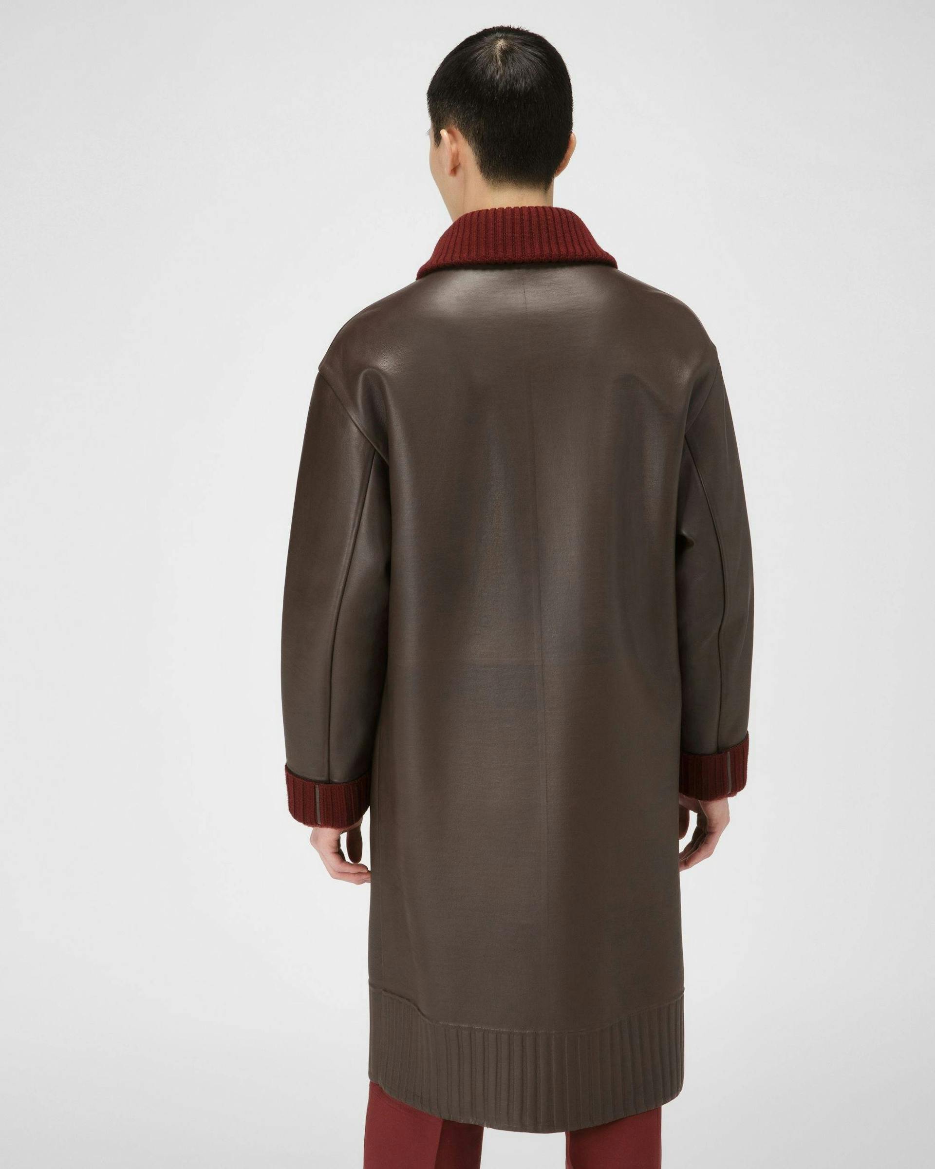 Leather Coat In Ebony Brown - Men's - Bally - 03