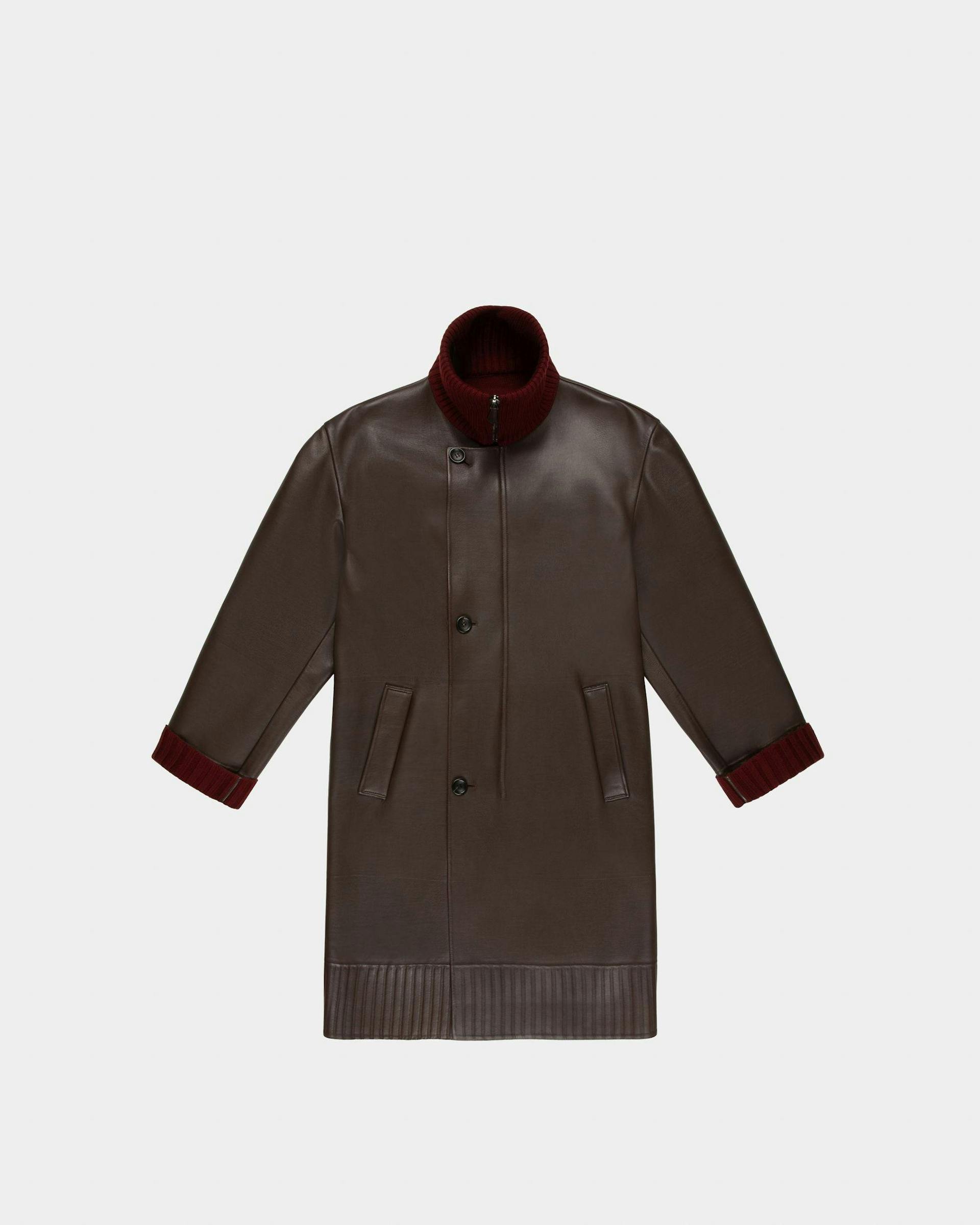 Leather Coat In Ebony Brown - Men's - Bally - 04