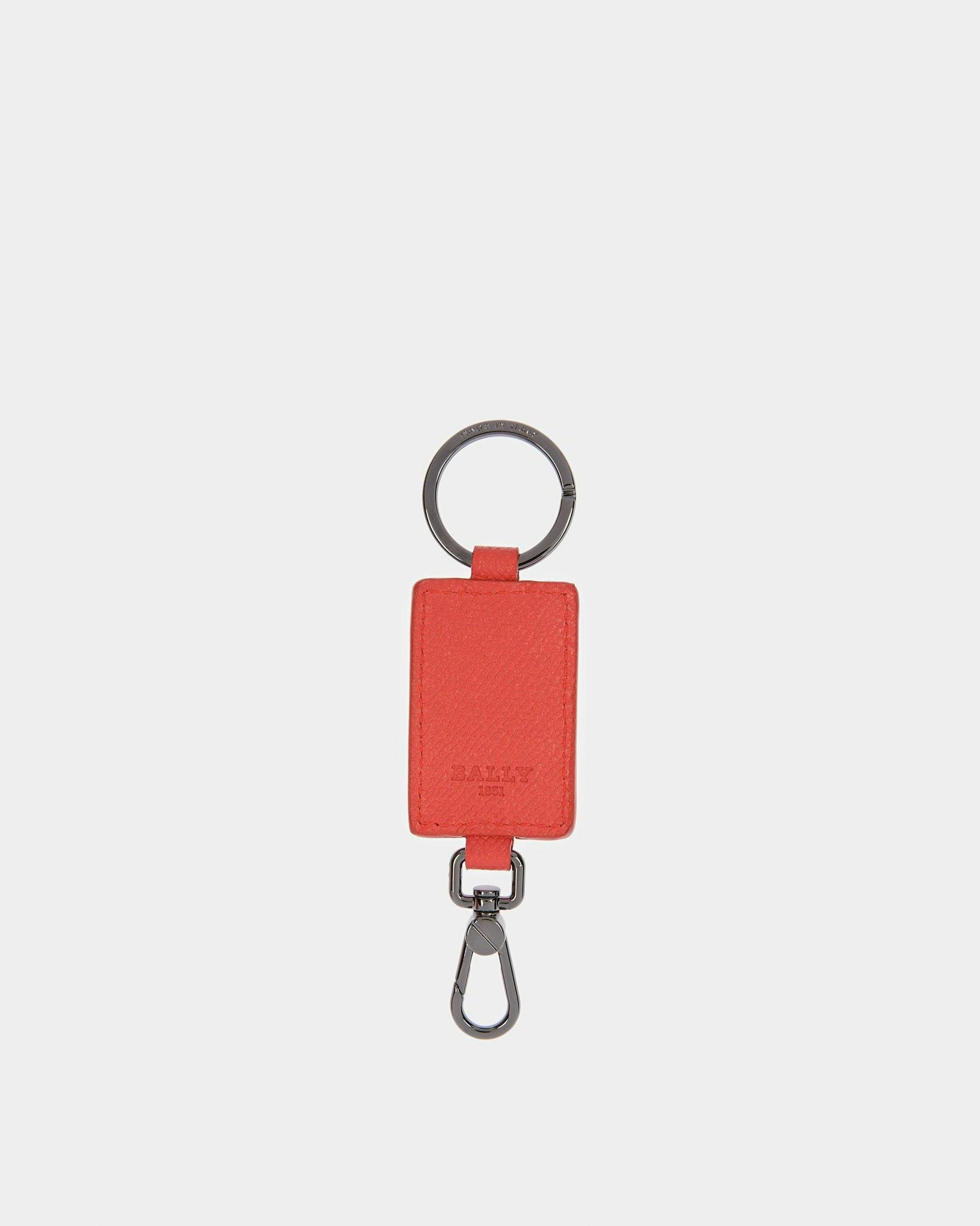 Bhary B-Chain Detail Leather Key Holder In Orange - Men's - Bally - 02