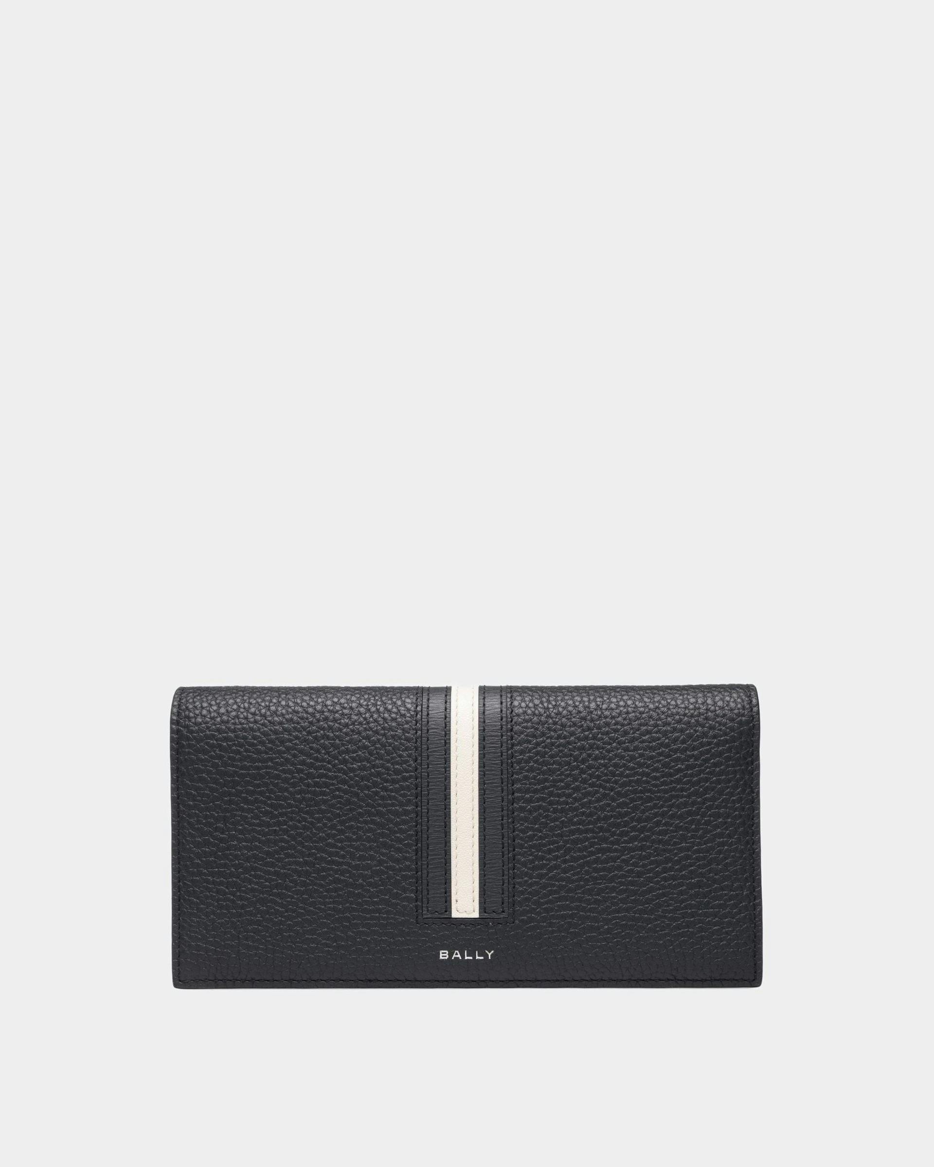 Men's Ribbon Continental Wallet In Midnight Leather | Bally | Still Life Front