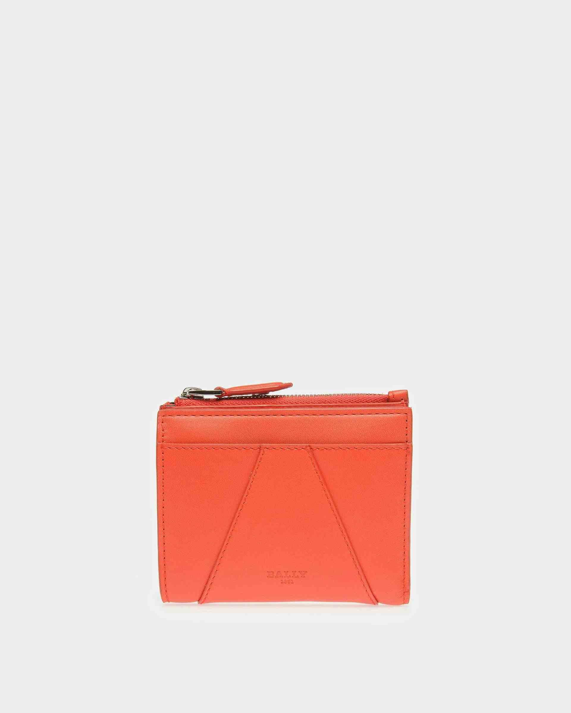 Axeel Leather Wallet In Orange - Men's - Bally