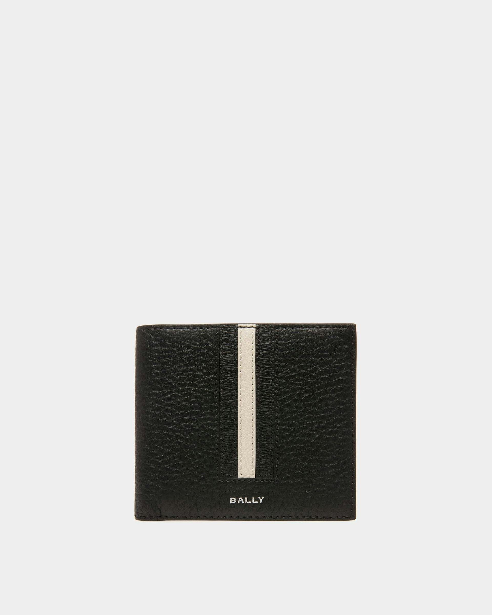 Ribbon ID Coin Wallet In Black Leather - Men's - Bally - 01