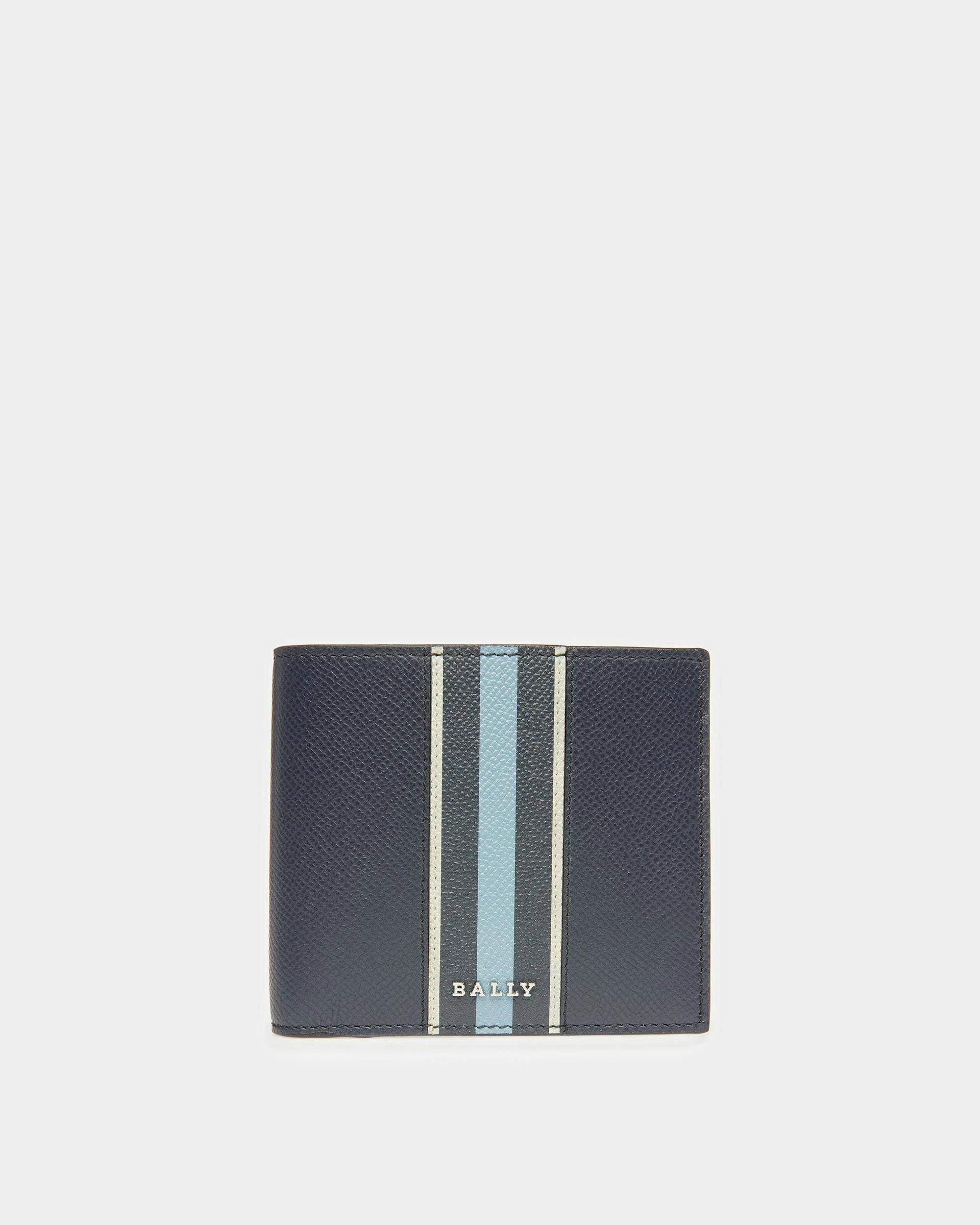 Brasai Leather Wallet In Midnight Blue And Light Blue - Men's - Bally - 01