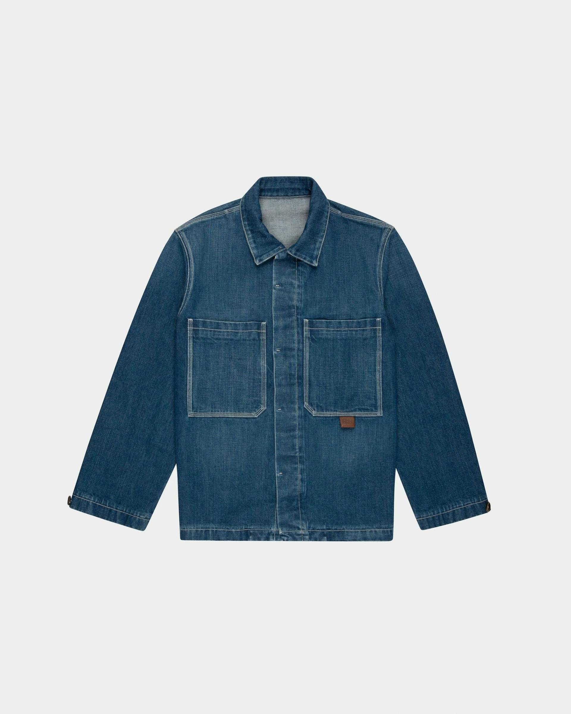 Cotton Denim Jacket In Blue - Men's - Bally - 01