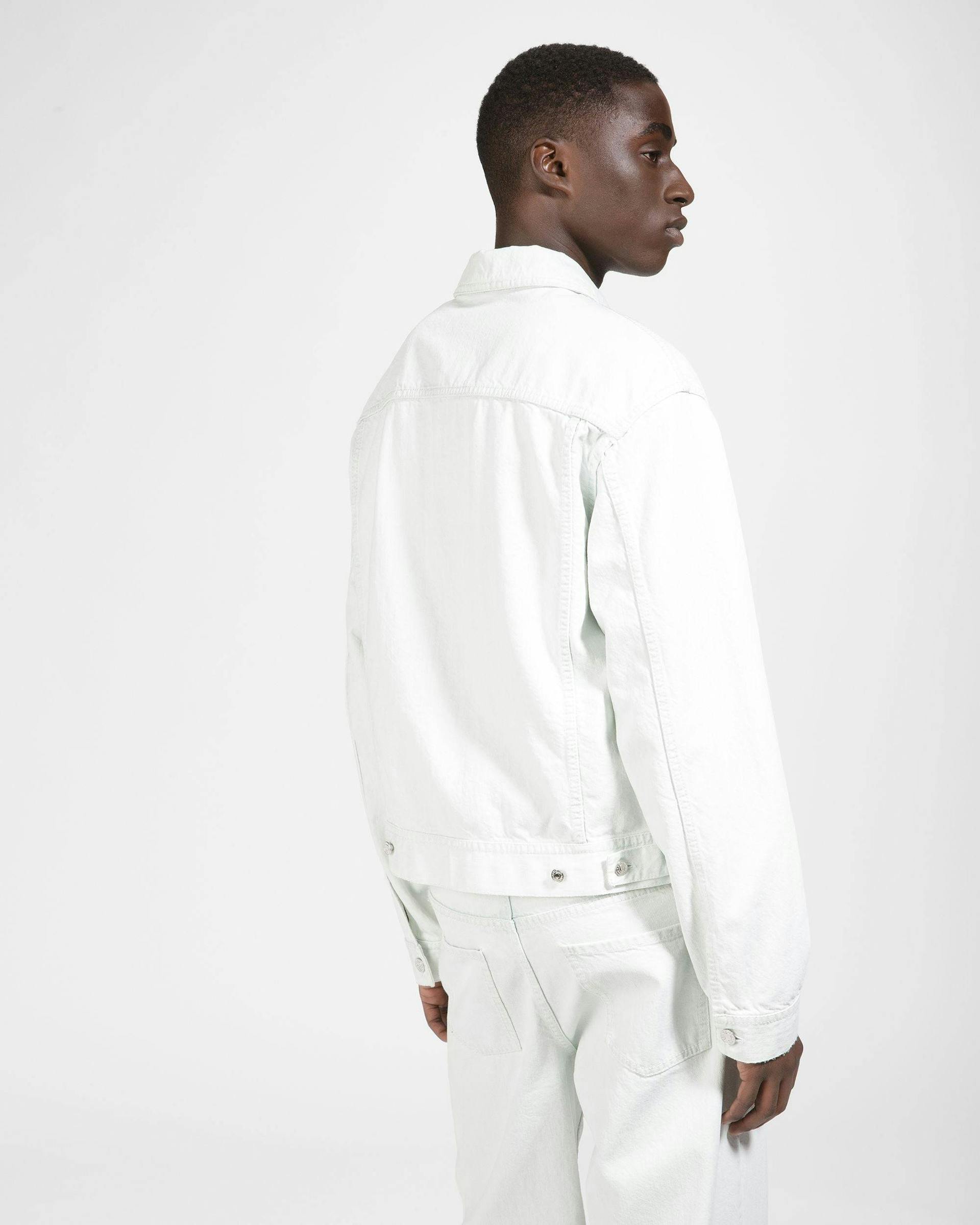 Cotton Denim Jacket In Bleached White - Men's - Bally - 05