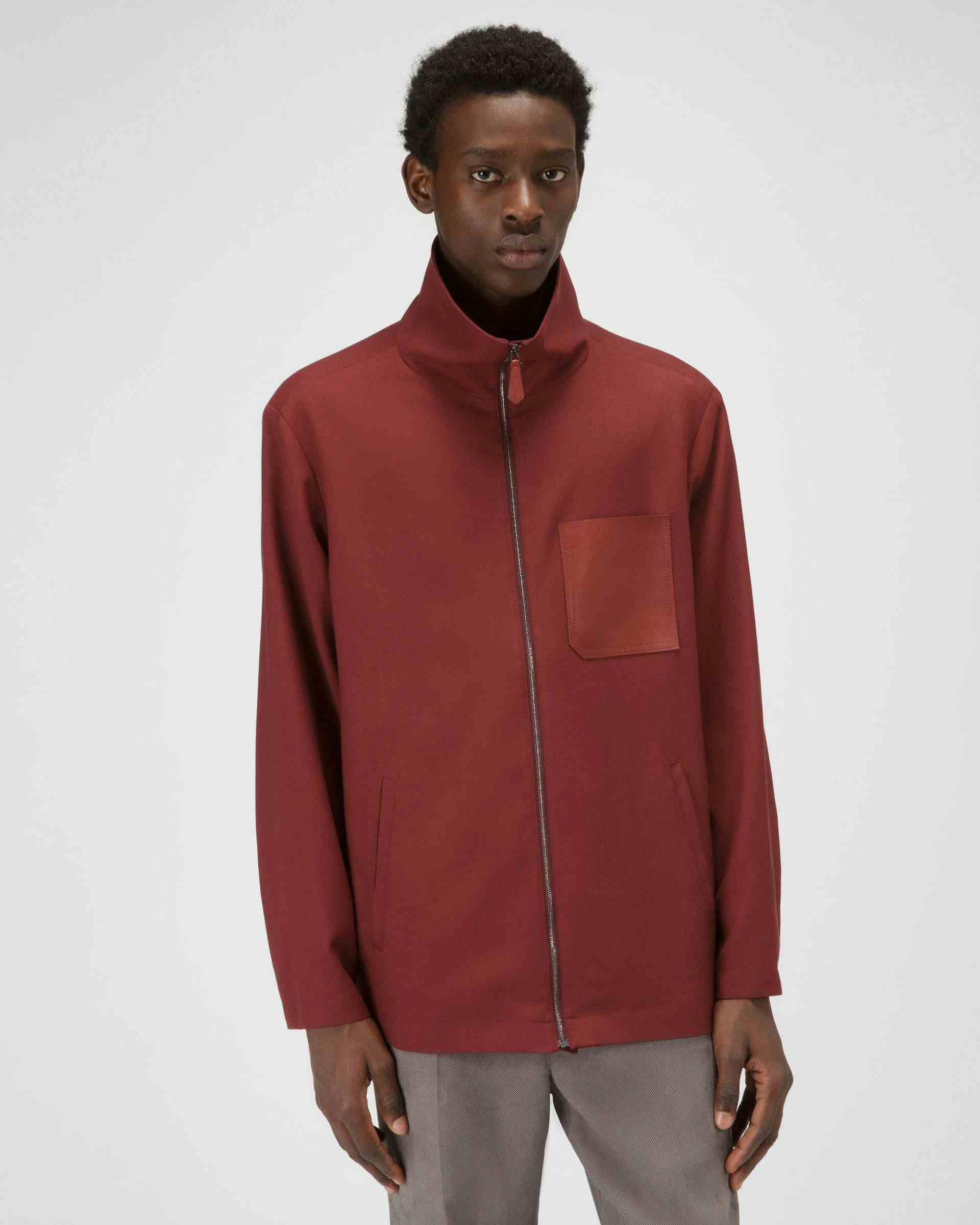 Wool Bomber Jacket In Heritage Red - Men's - Bally