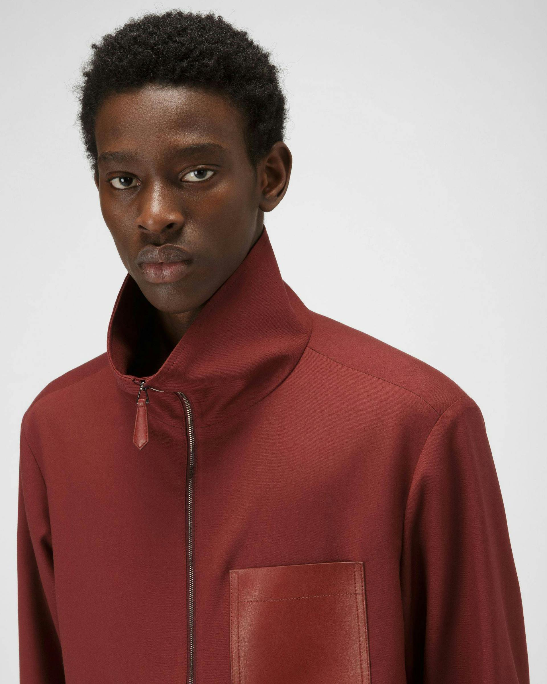 Wool Bomber Jacket In Heritage Red - Men's - Bally - 02