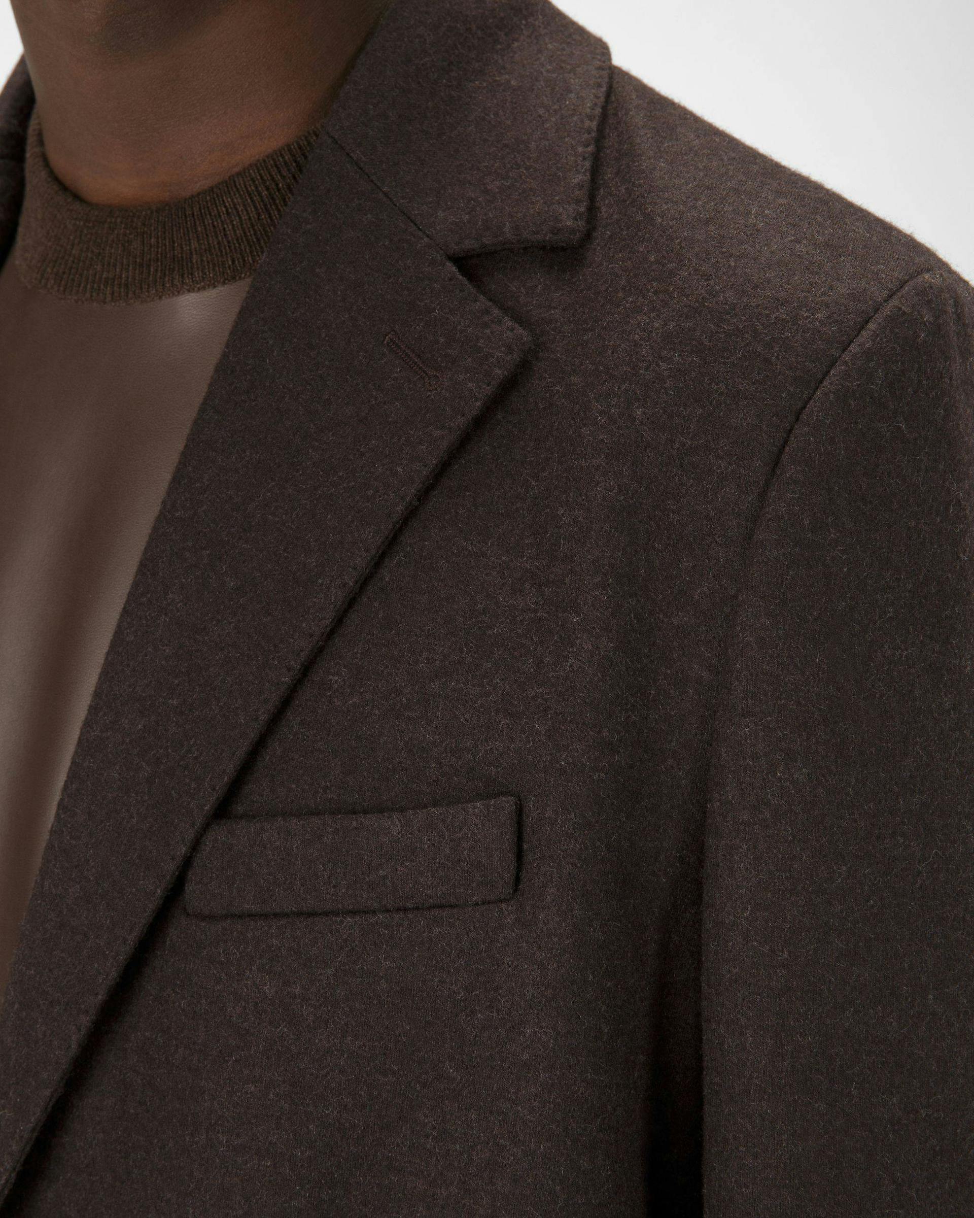 Wool Jacket In Ebony Brown - Men's - Bally - 02