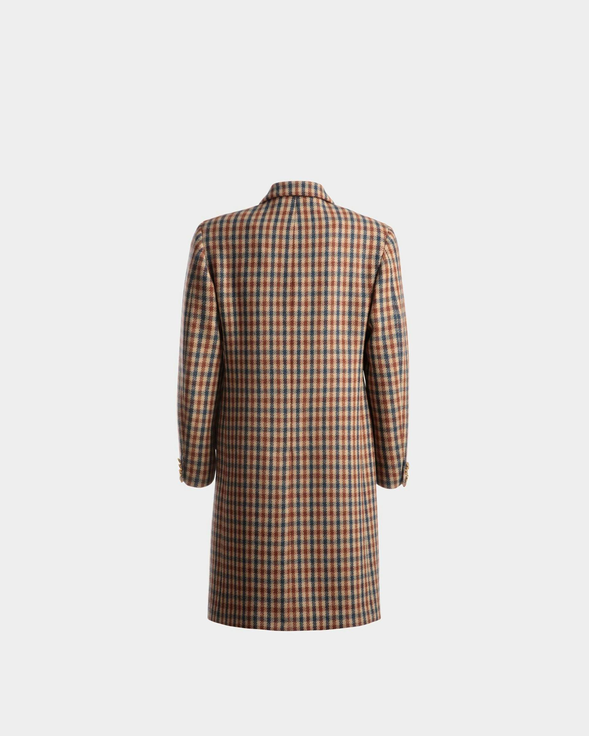 Checked Coat In Brown Wool Mix - Men's - Bally - 07