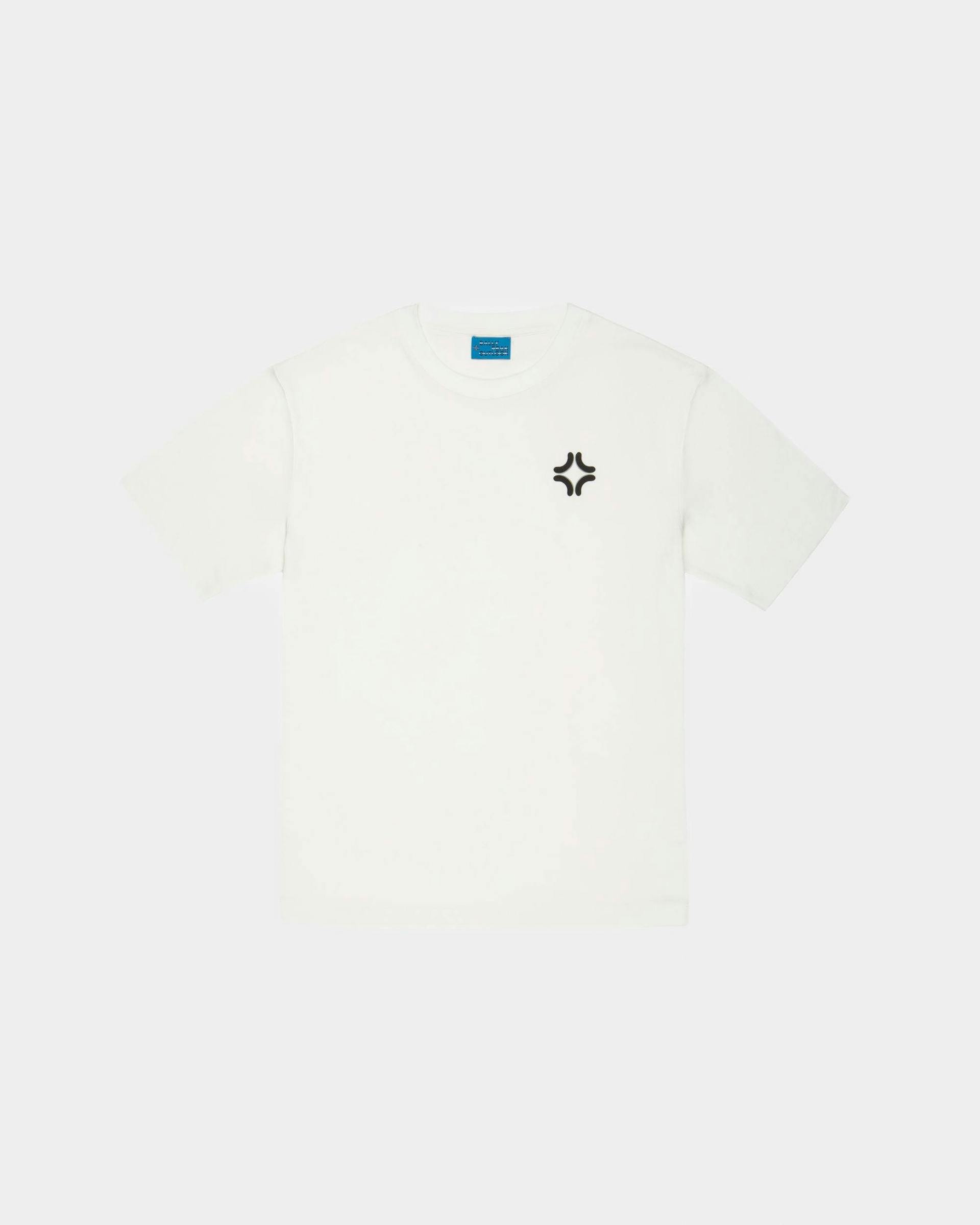 Organic Cotton T-Shirt In Bone - Men's - Bally - 01