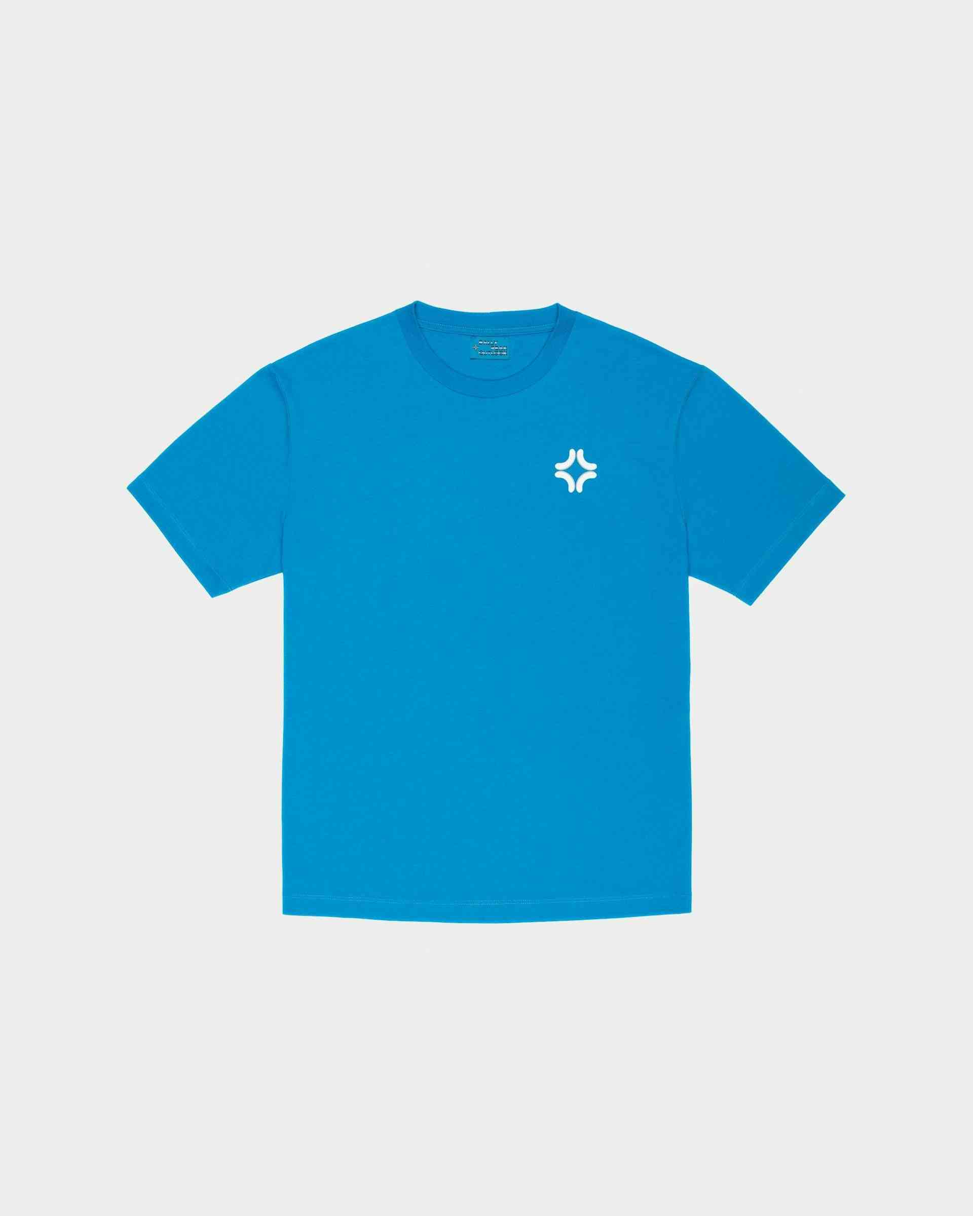 Organic Cotton T-Shirt In Blue - Men's - Bally