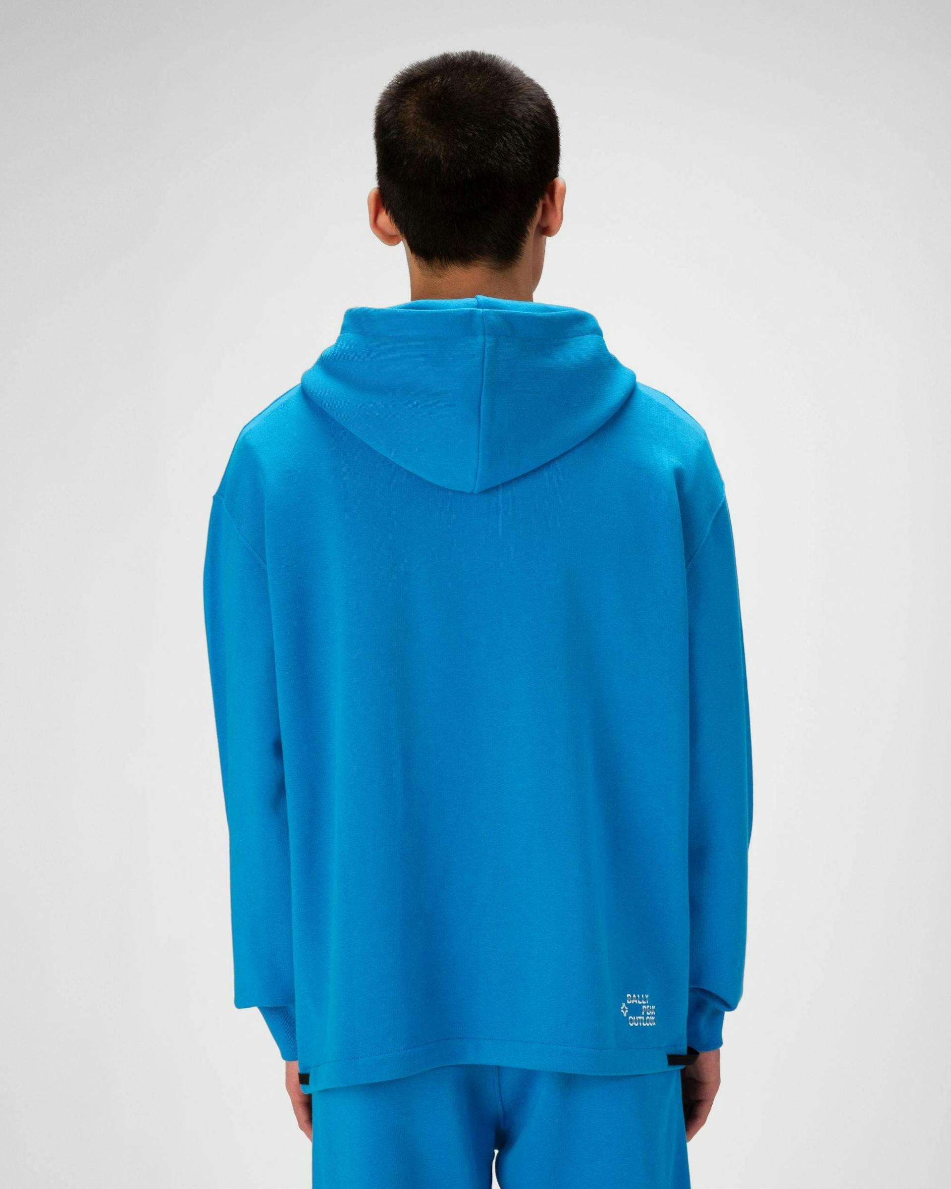 Organic Cotton Sweatshirt In Blue - Men's - Bally - 04