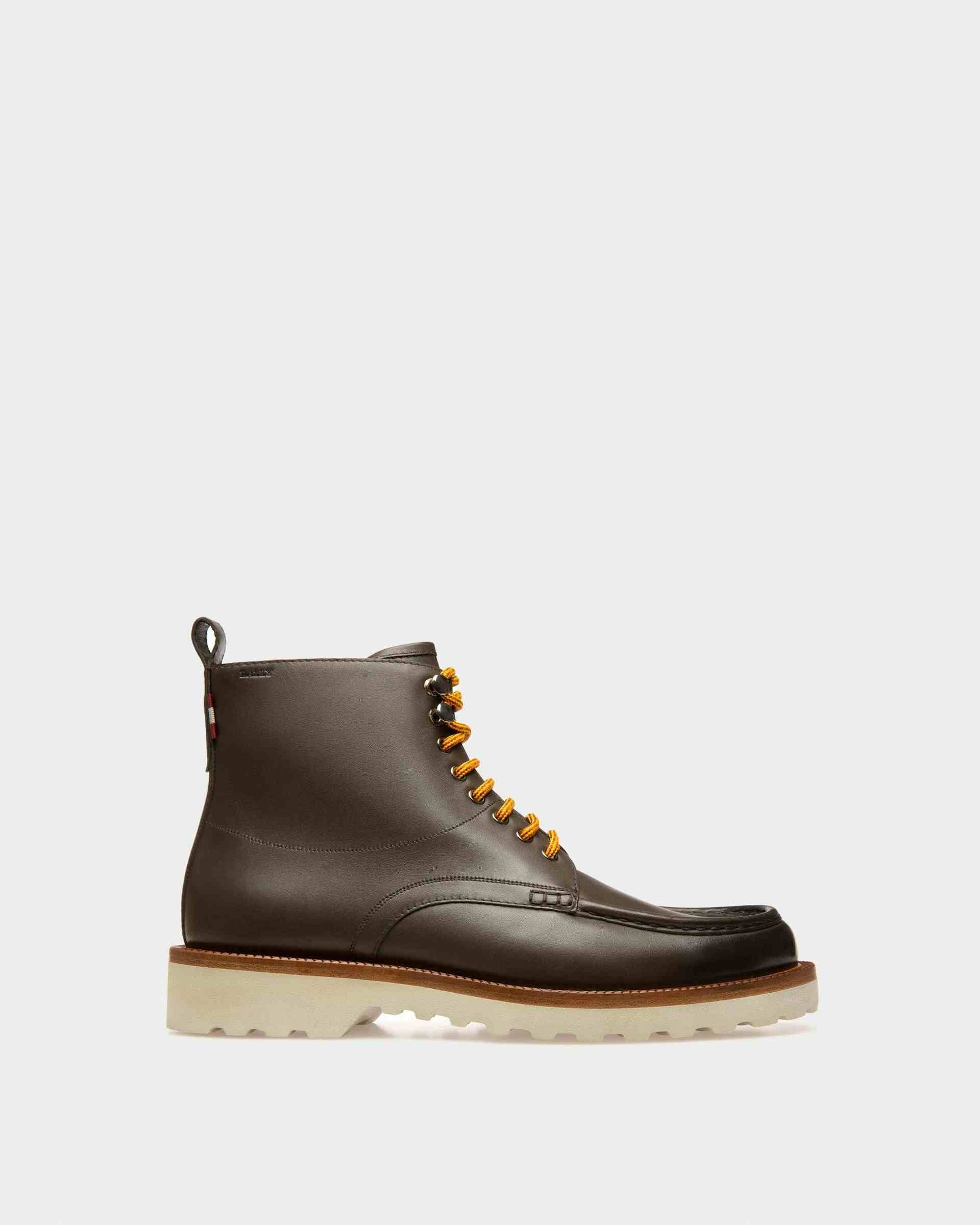 Test Leather Boots In Army Green - Men's - Bally
