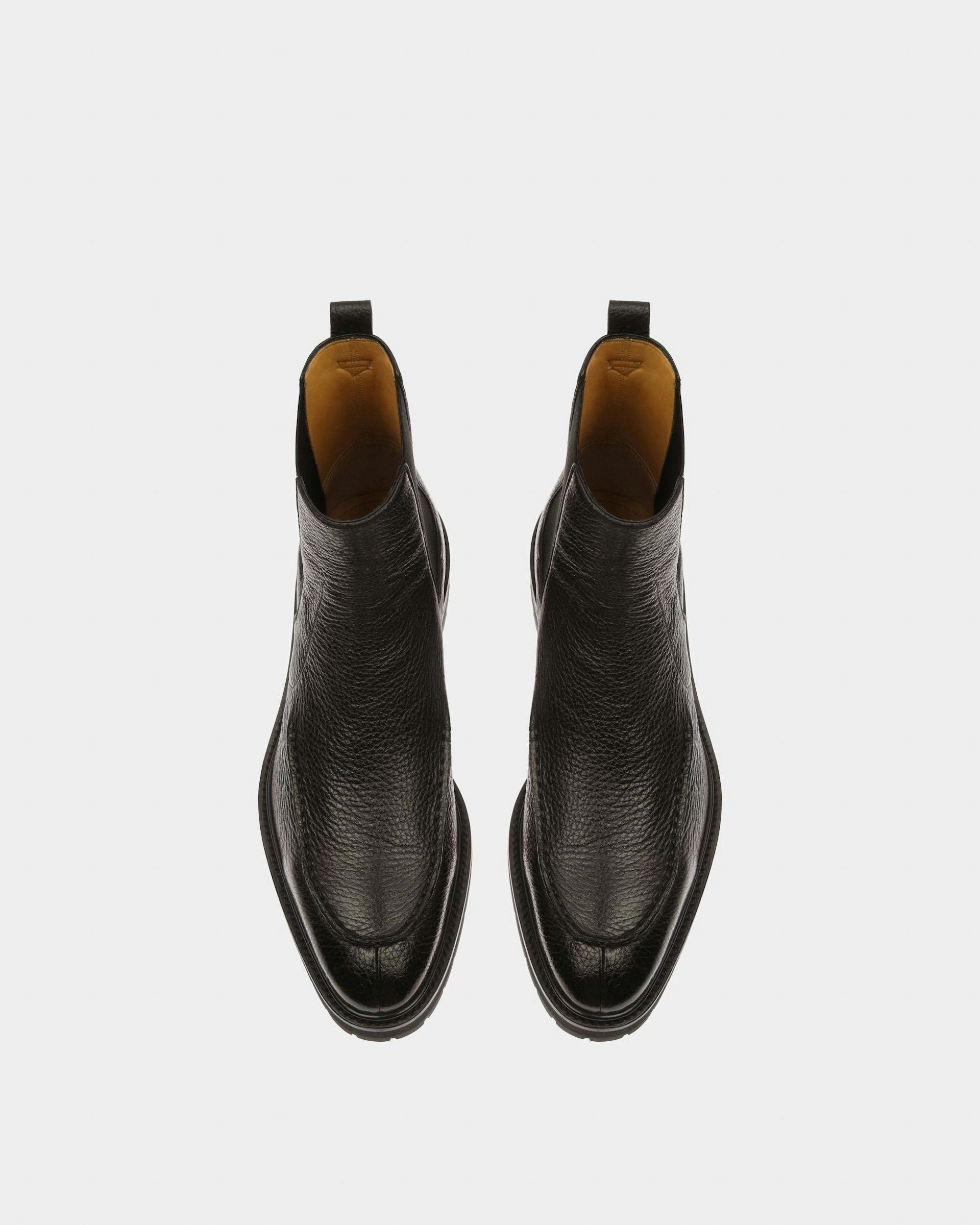 Mirno Leather Booties In Black - Men's - Bally - 02