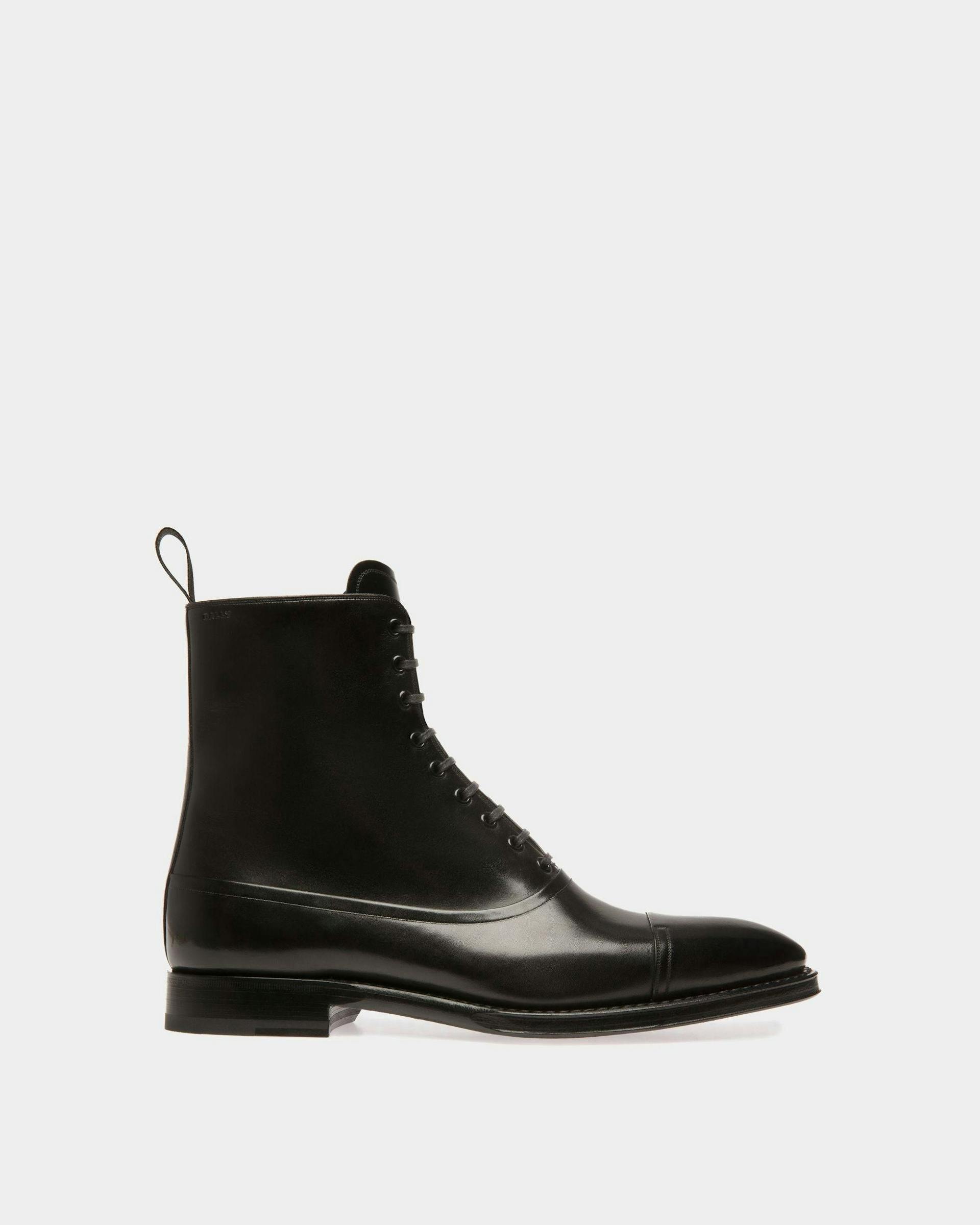 Men's Scribe Booties In Black Leather | Bally | Still Life Side
